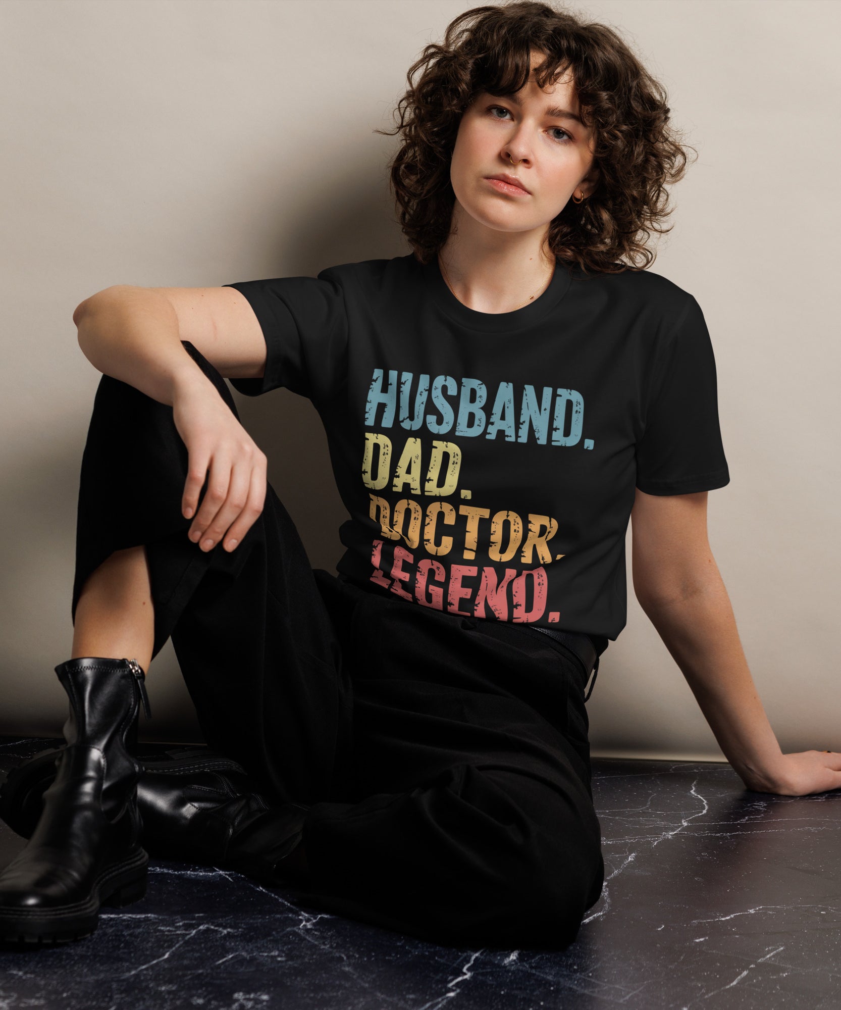 Husband Dad Doctor Legend Funny Doctor Unisex Premium T-Shirt | Gallory Hive