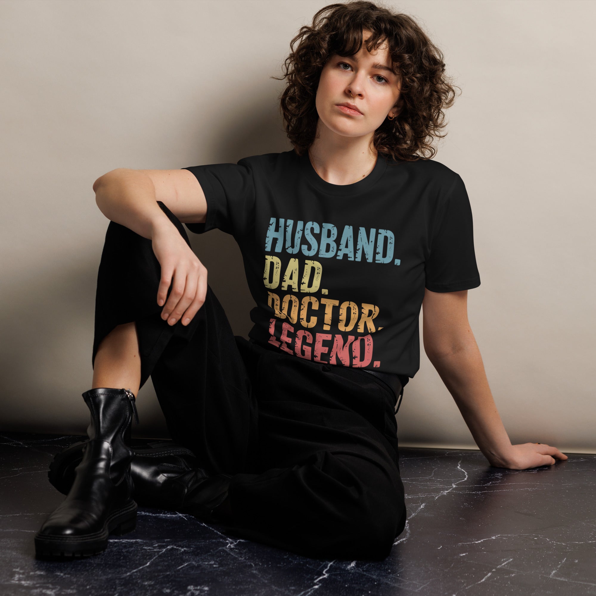Husband Dad Doctor Legend Funny Doctor Unisex Premium T-Shirt | Gallory Hive