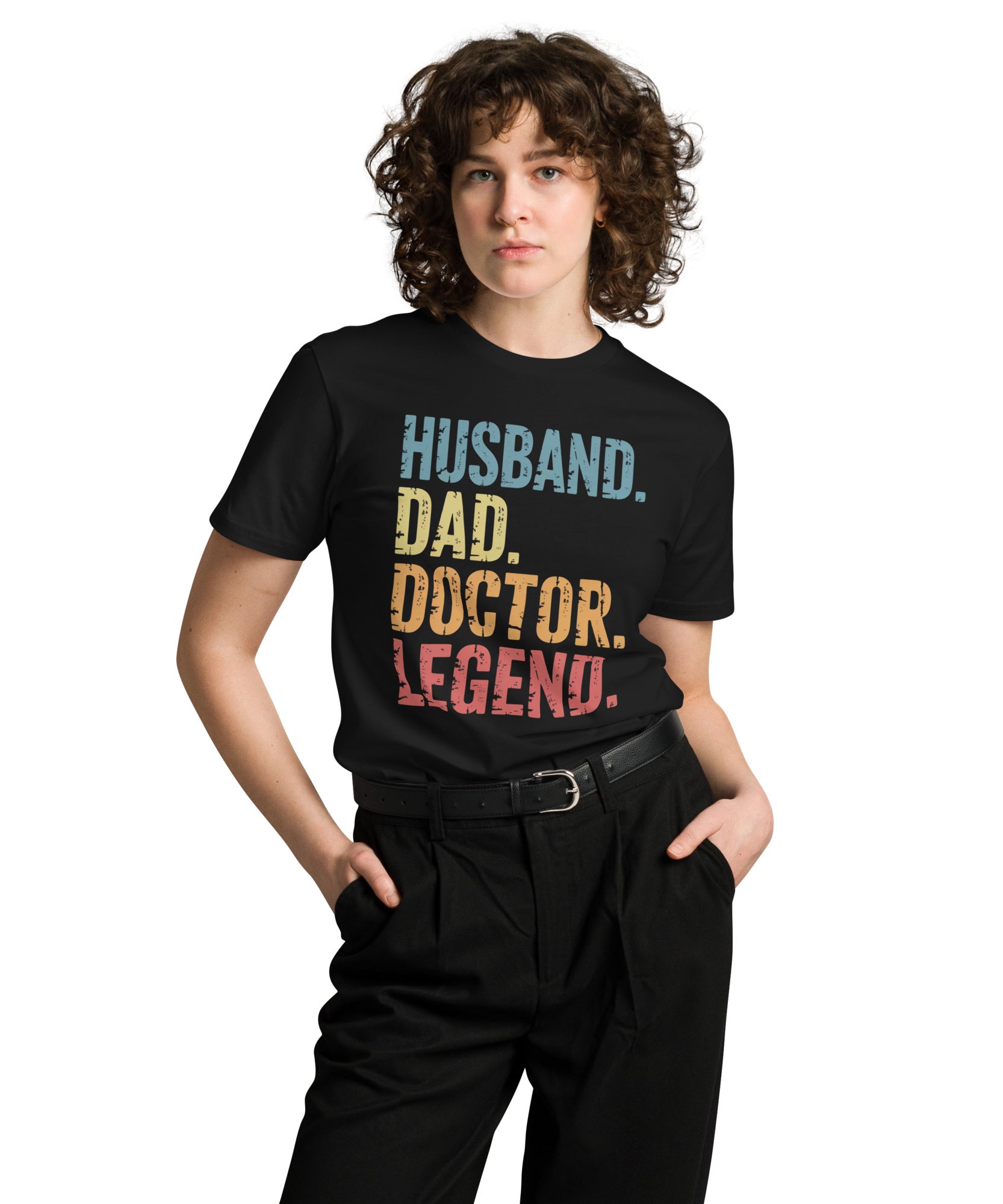 Husband Dad Doctor Legend Funny Doctor Unisex Premium T-Shirt | Gallory Hive
