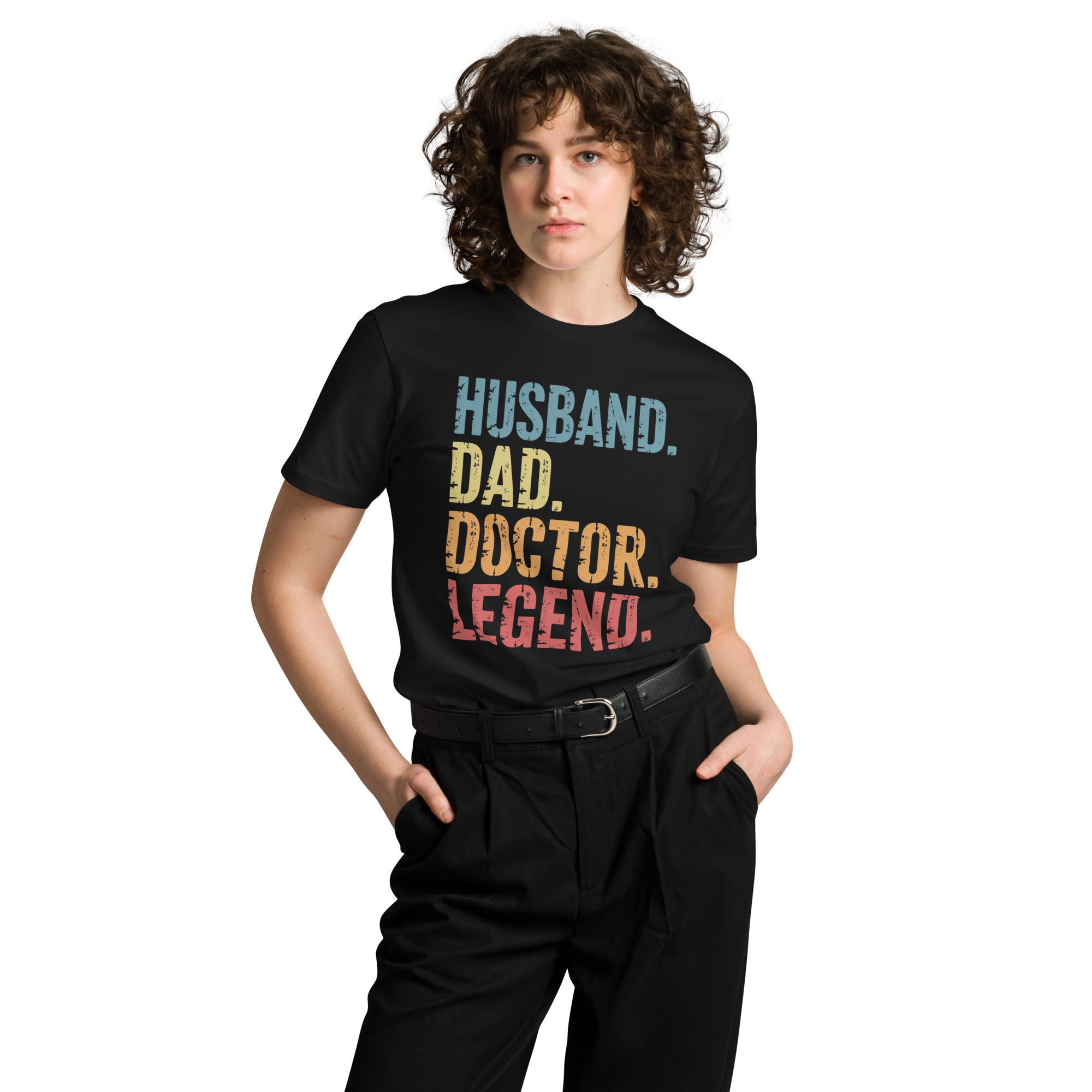 Husband Dad Doctor Legend Funny Doctor Unisex Premium T-Shirt | Gallory Hive