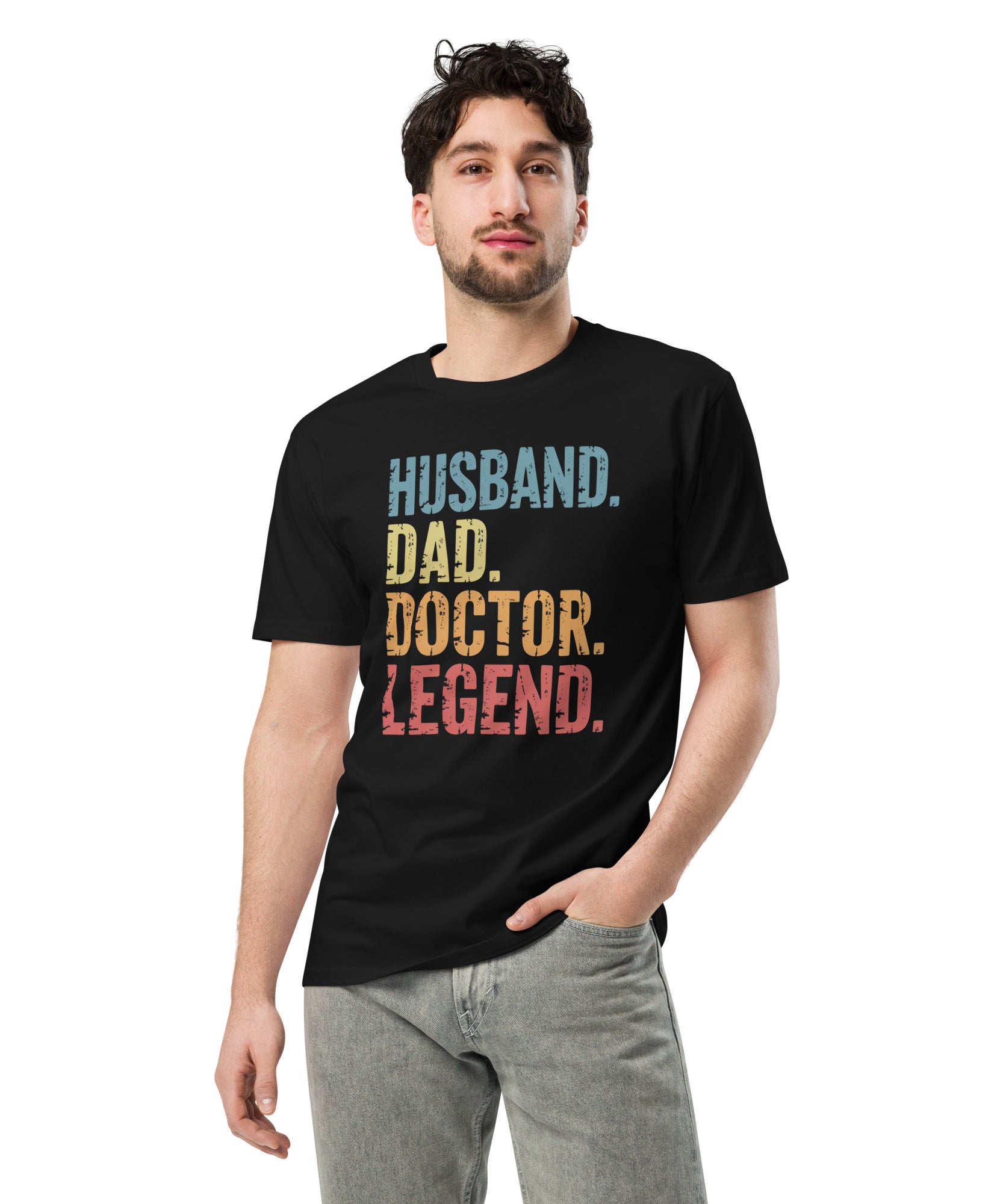 Husband Dad Doctor Legend Funny Doctor Unisex Premium T-Shirt | Gallory Hive