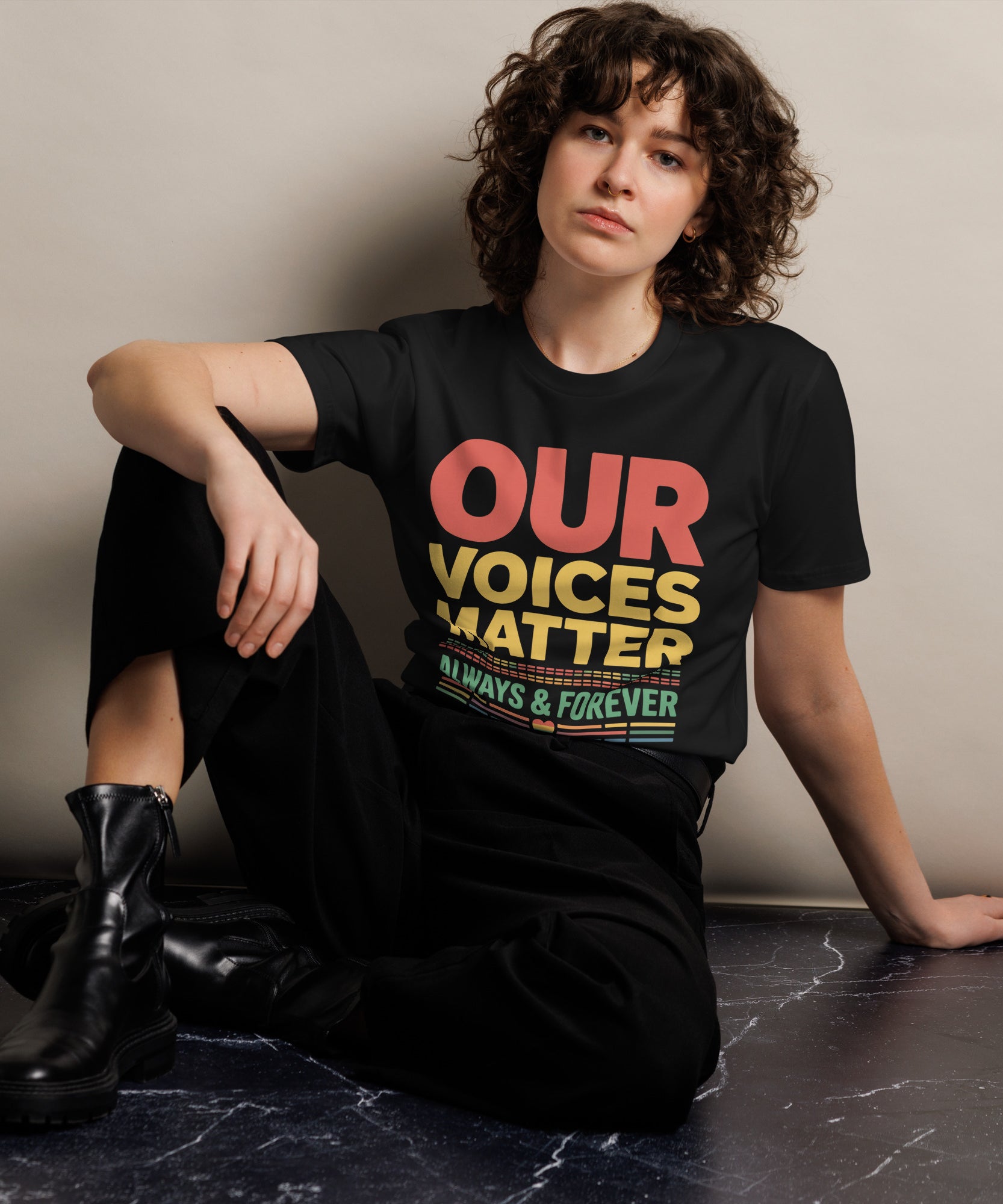 Our Voices Matter Always & Forever Pride Unisex Premium T-shirt | Gallory Hive