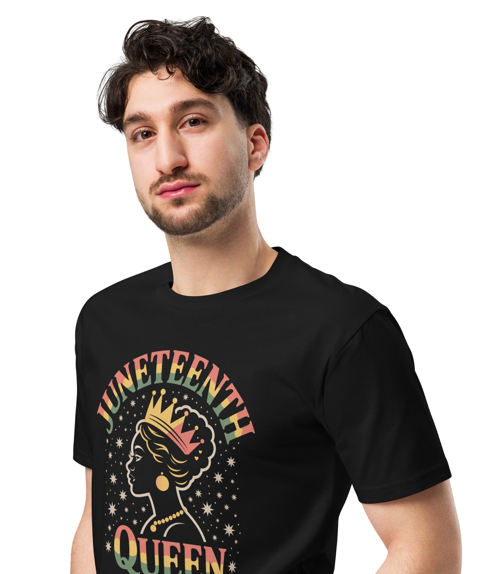 Juneteenth Queen Crown Afro Graphic Unisex Premium T-Shirt | Gallory Hive