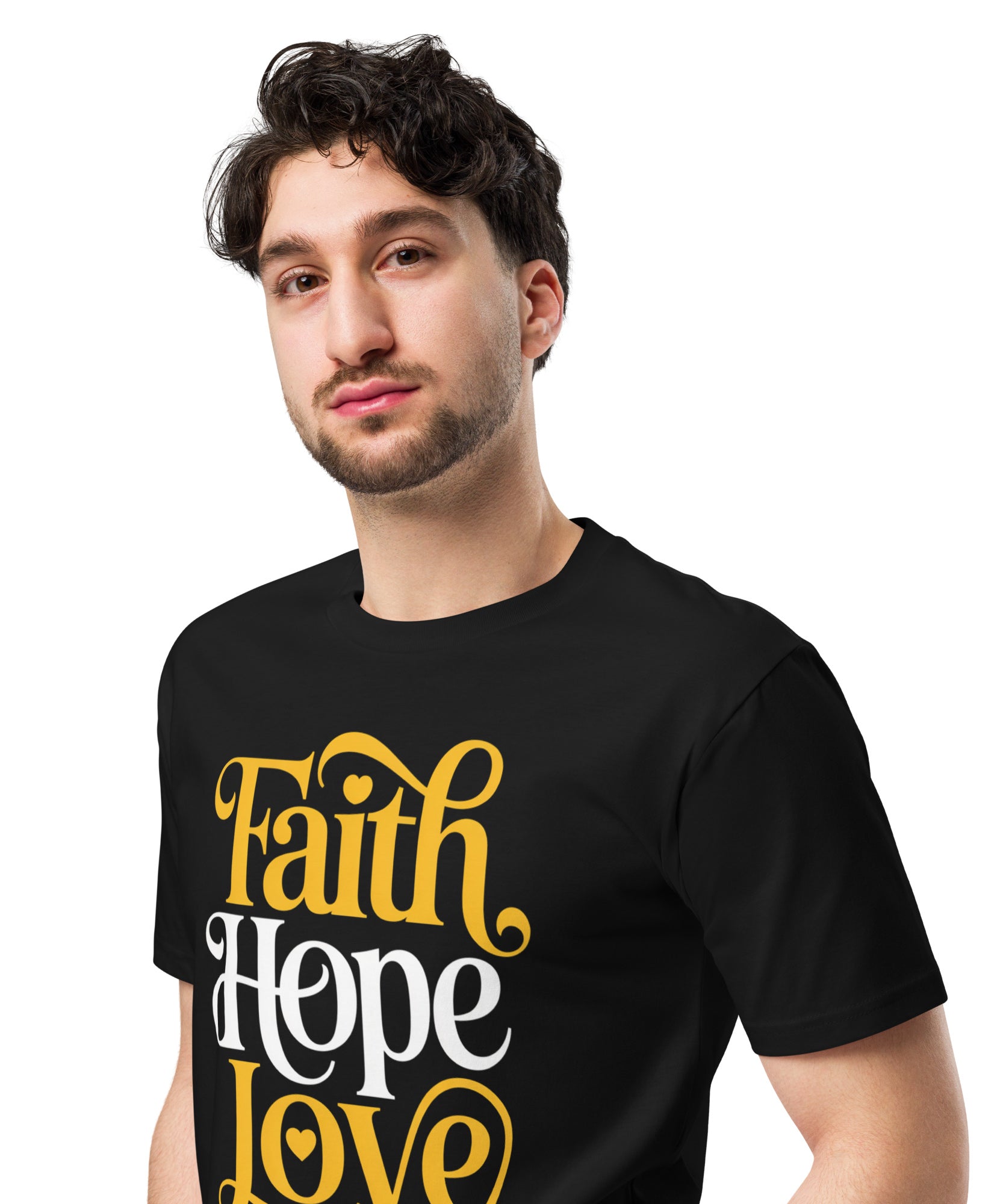 Faith Hope Love Unisex Premium Cotton T-Shirt | Gallory Hive