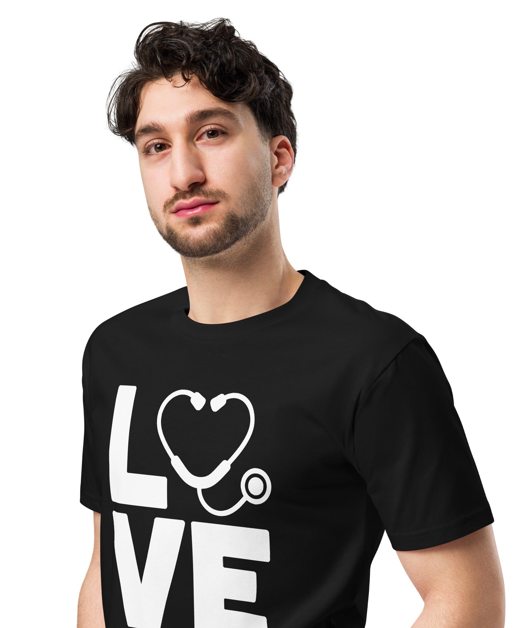 Love Stethoscope Graphic Unisex Premium T-Shirt | Gallory Hive
