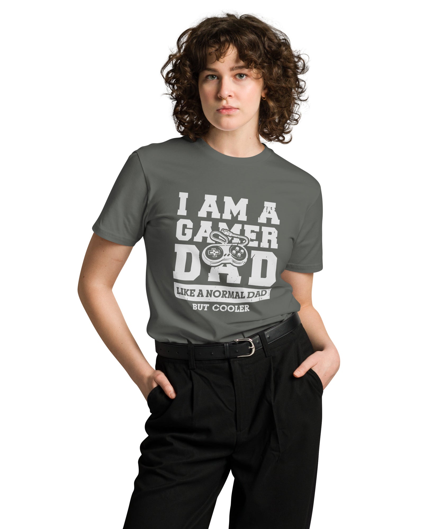 Retro Gamer Dad Premium Cotton T-Shirt | Gallory Hive