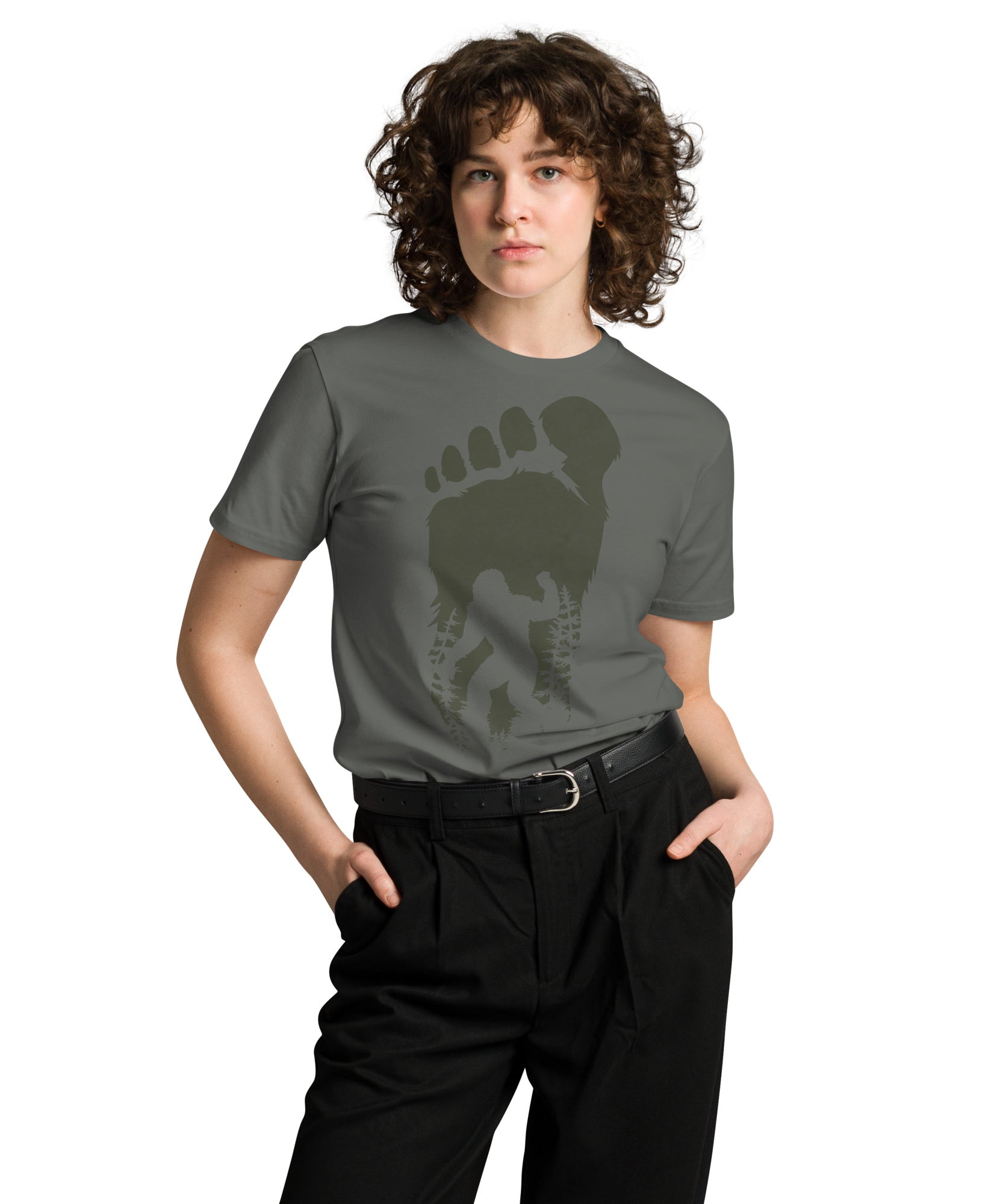 Bigfoot Shadow Art Unisex Graphic T-Shirt | Gallory Hive