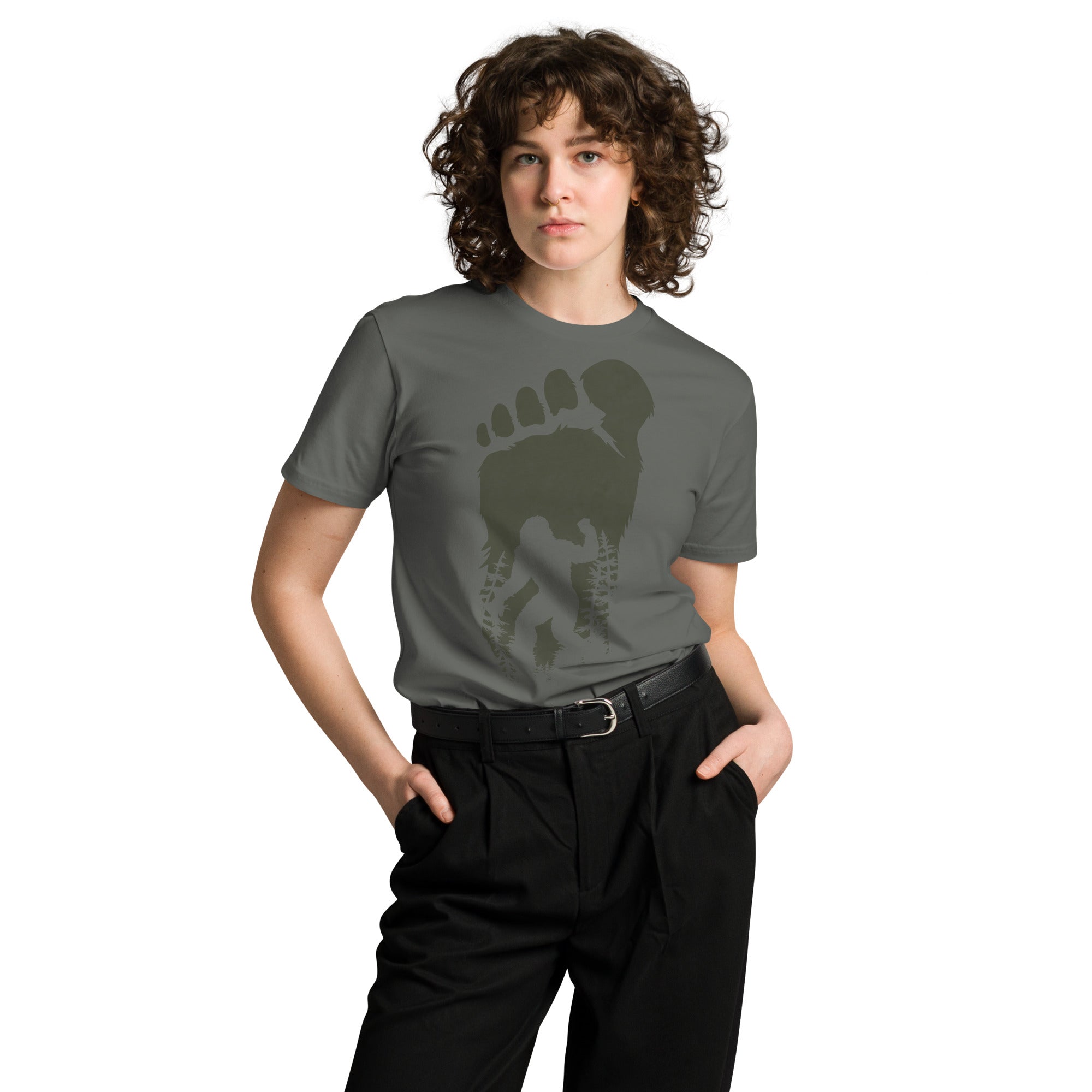 Bigfoot Shadow Art Unisex Graphic T-Shirt | Gallory Hive