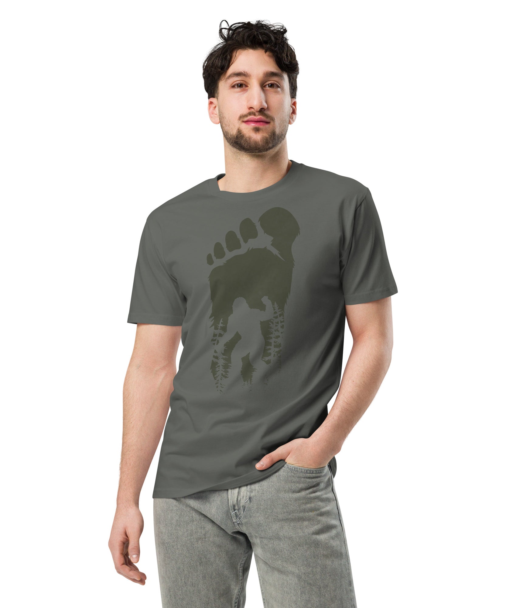 Bigfoot Shadow Art Unisex Graphic T-Shirt | Gallory Hive