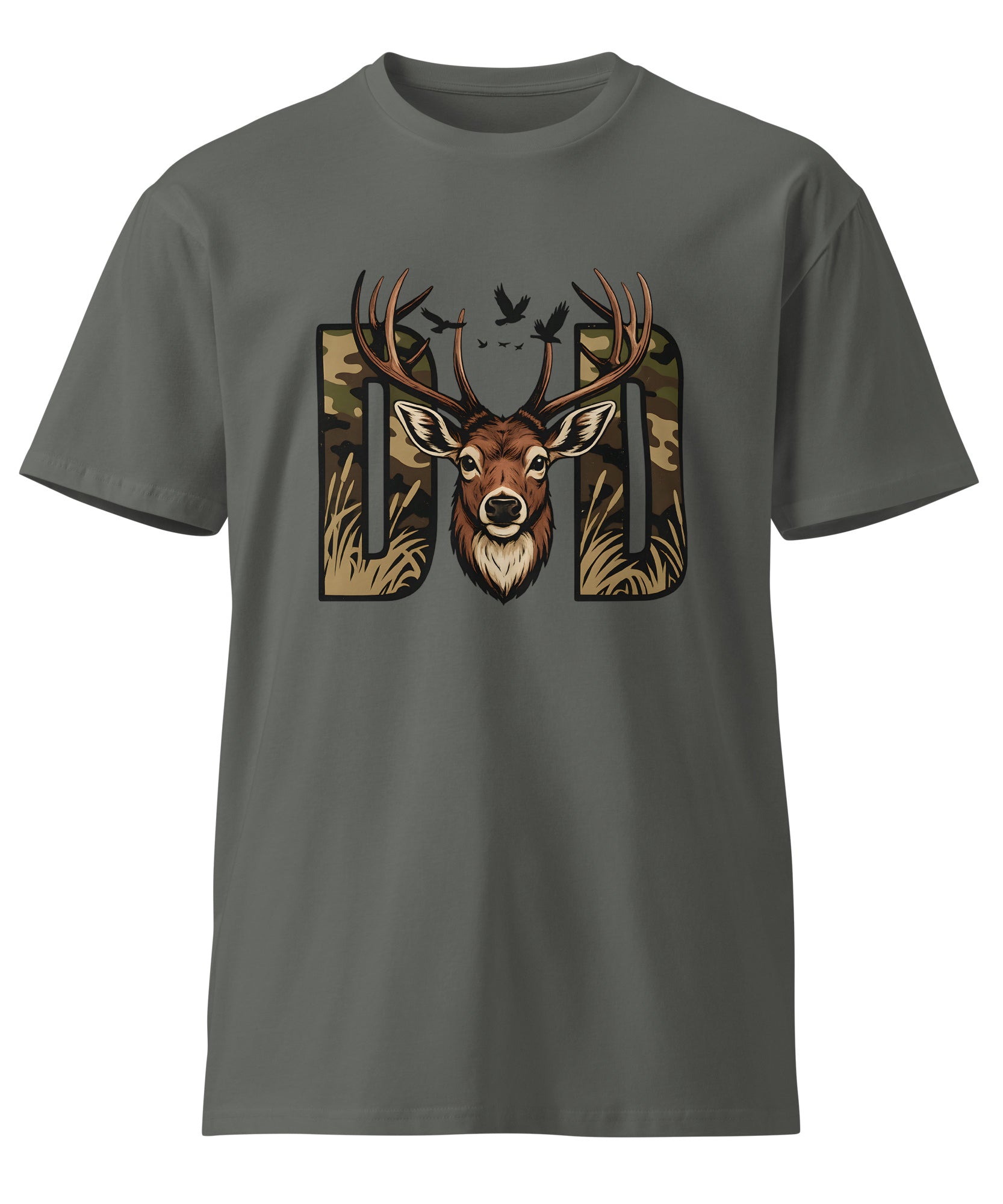 Dad Deer Hunting Premium Cotton T-Shirt | Gallory Hive