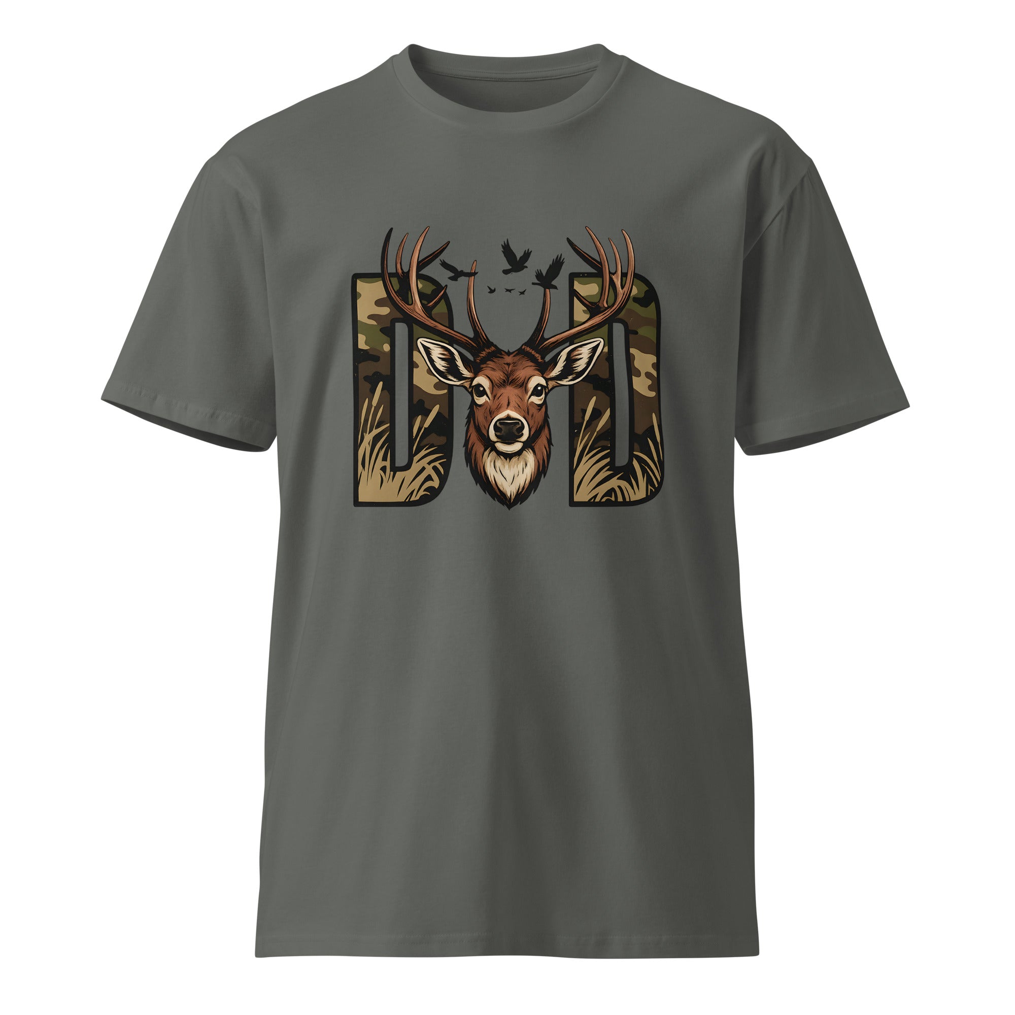 Dad Deer Hunting Premium Cotton T-Shirt | Gallory Hive