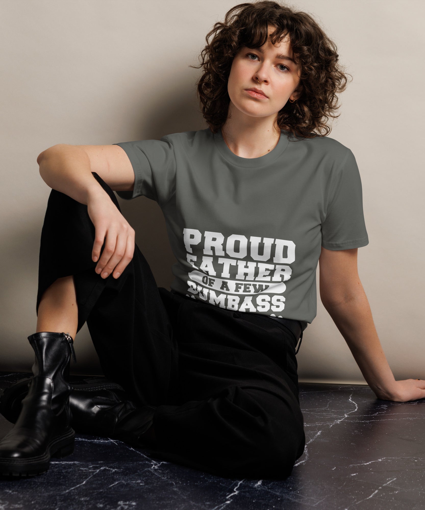 Proud Father Funny Quote Premium Unisex T-Shirt | Gallory Hive