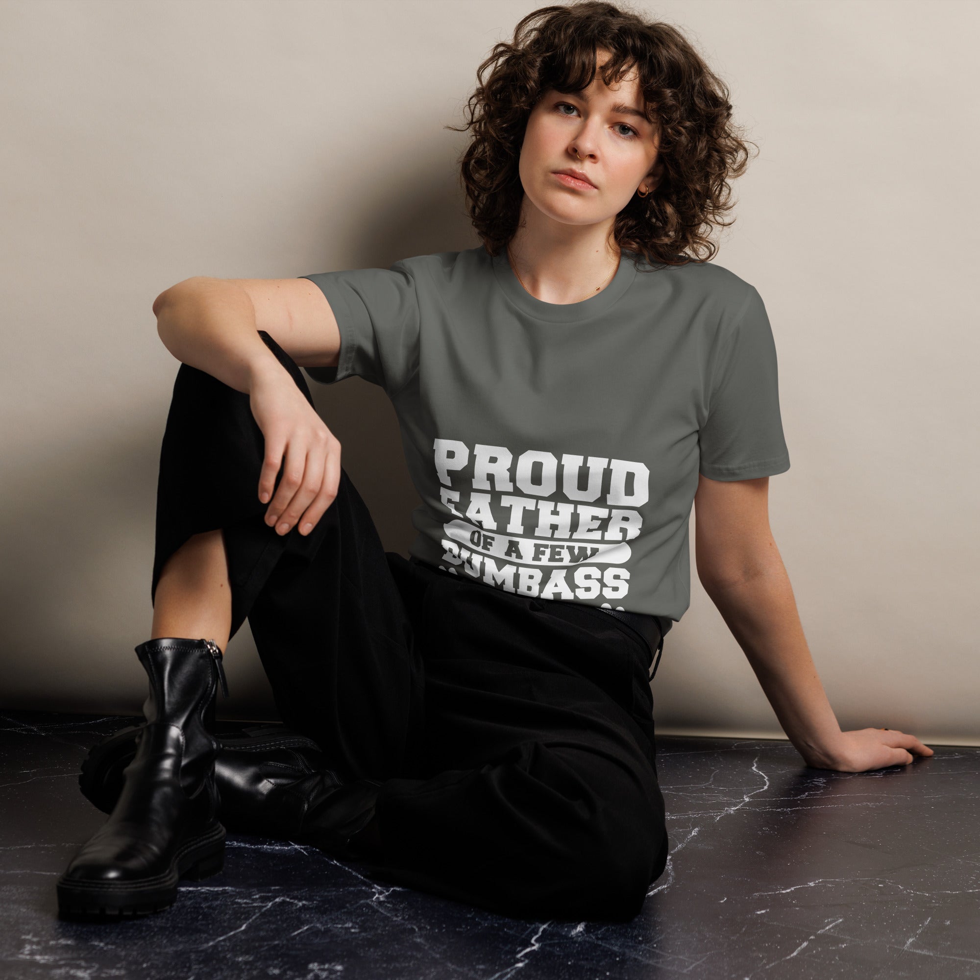 Proud Father Funny Quote Premium Unisex T-Shirt | Gallory Hive
