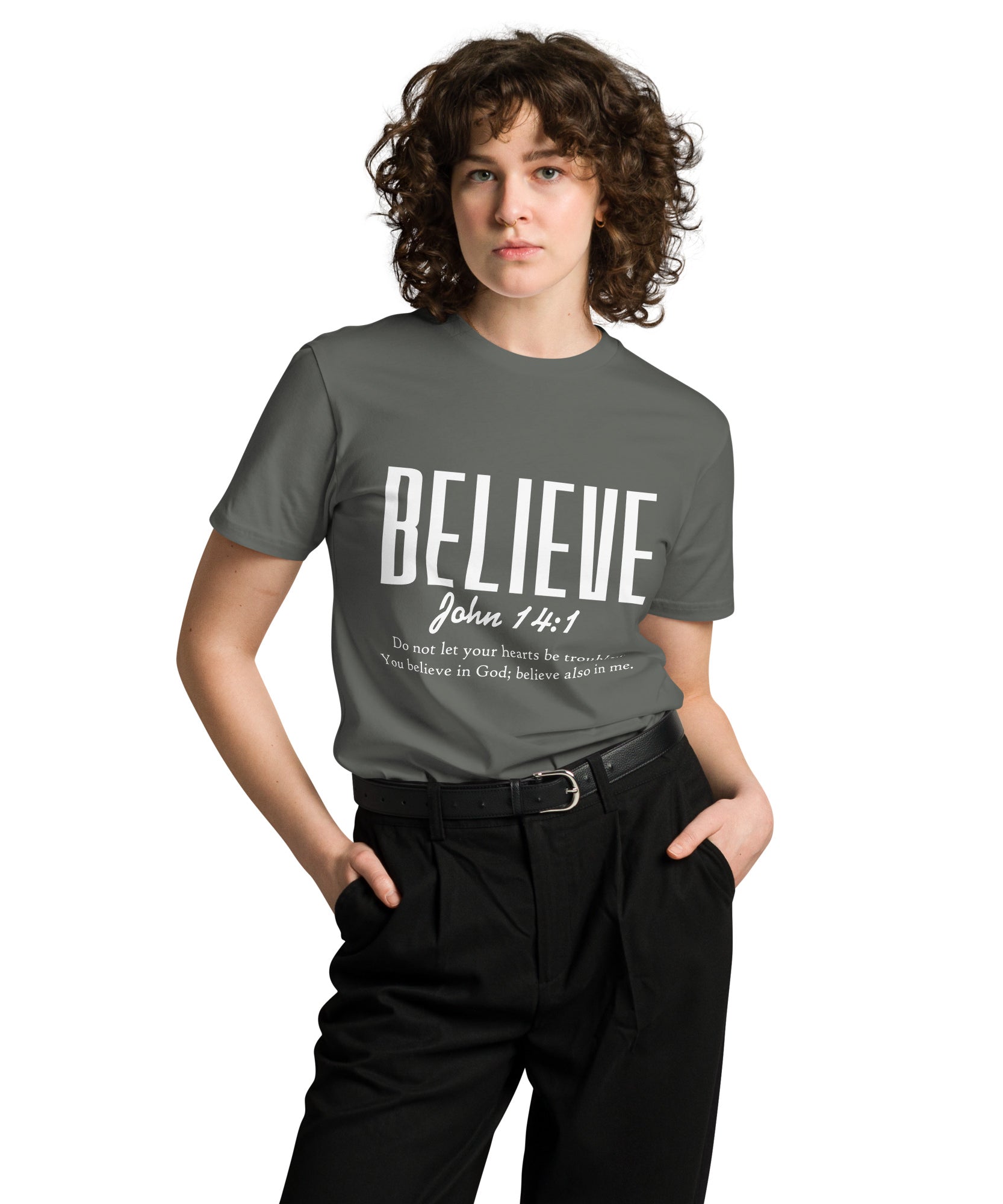 Believe Inspirational Unisex Premium Cotton T-Shirt | Gallory Hive