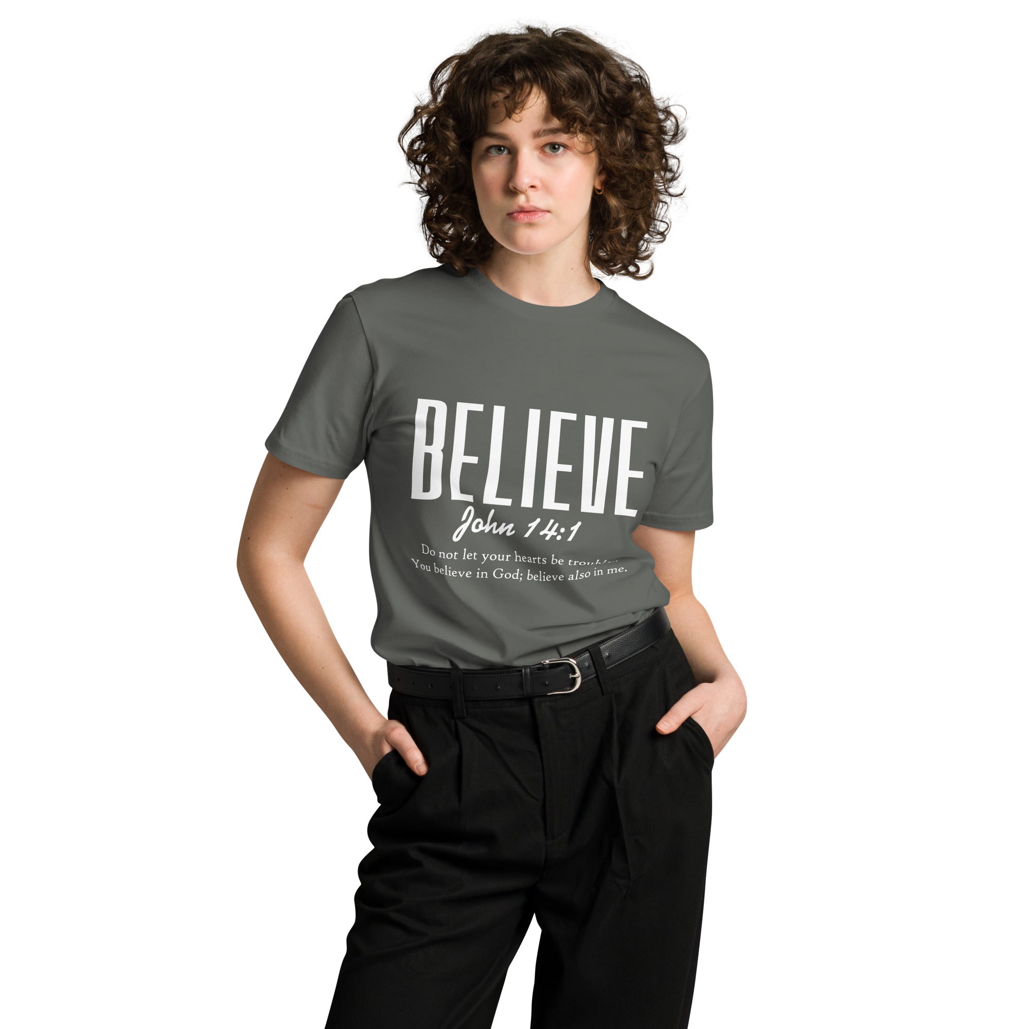 Believe Inspirational Unisex Premium Cotton T-Shirt | Gallory Hive