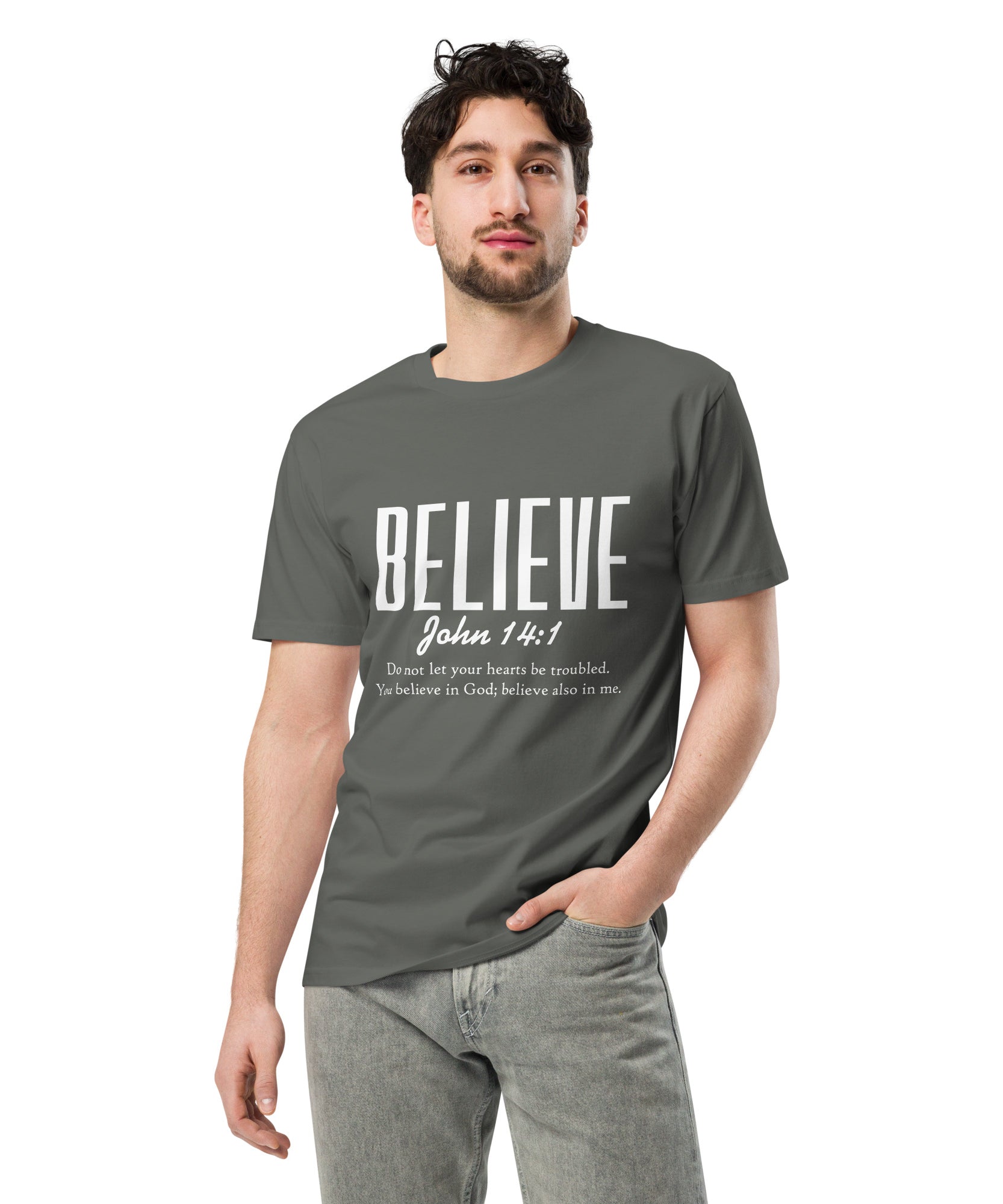 Believe Inspirational Unisex Premium Cotton T-Shirt | Gallory Hive