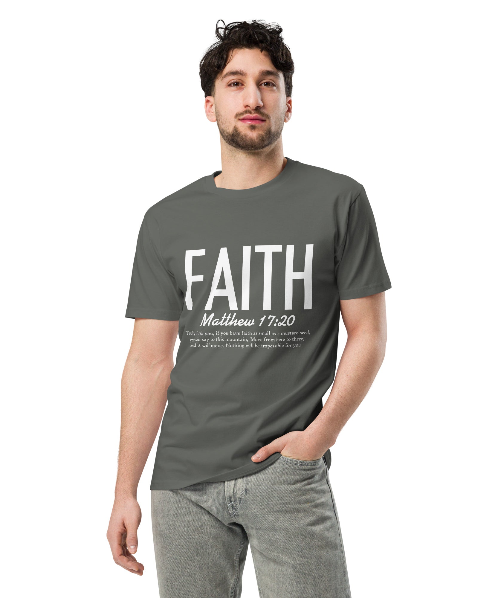 Faith Inspirational Premium Unisex Cotton T-Shirt | Gallory Hive