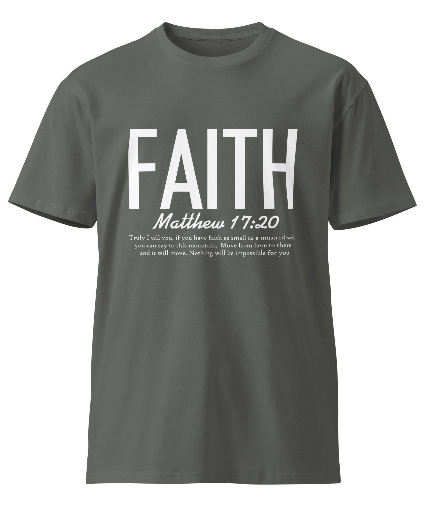 Faith Inspirational Premium Unisex Cotton T-Shirt | Gallory Hive