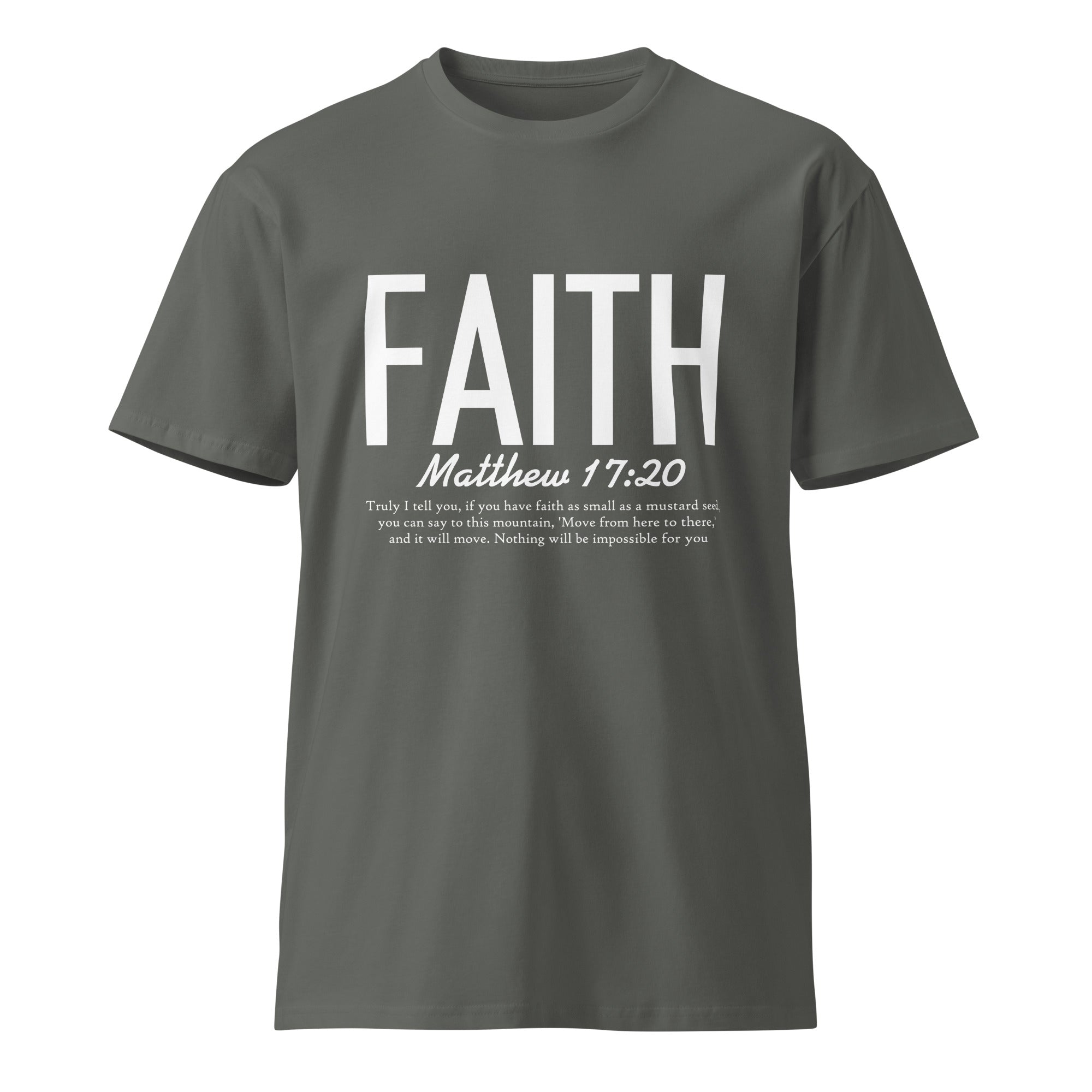 Faith Inspirational Premium Unisex Cotton T-Shirt | Gallory Hive