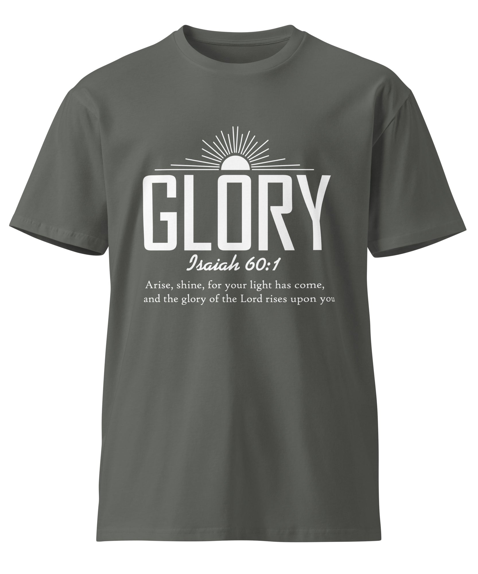 Glory Faith Inspirational Premium Unisex Cotton T-Shirt | Gallory Hive