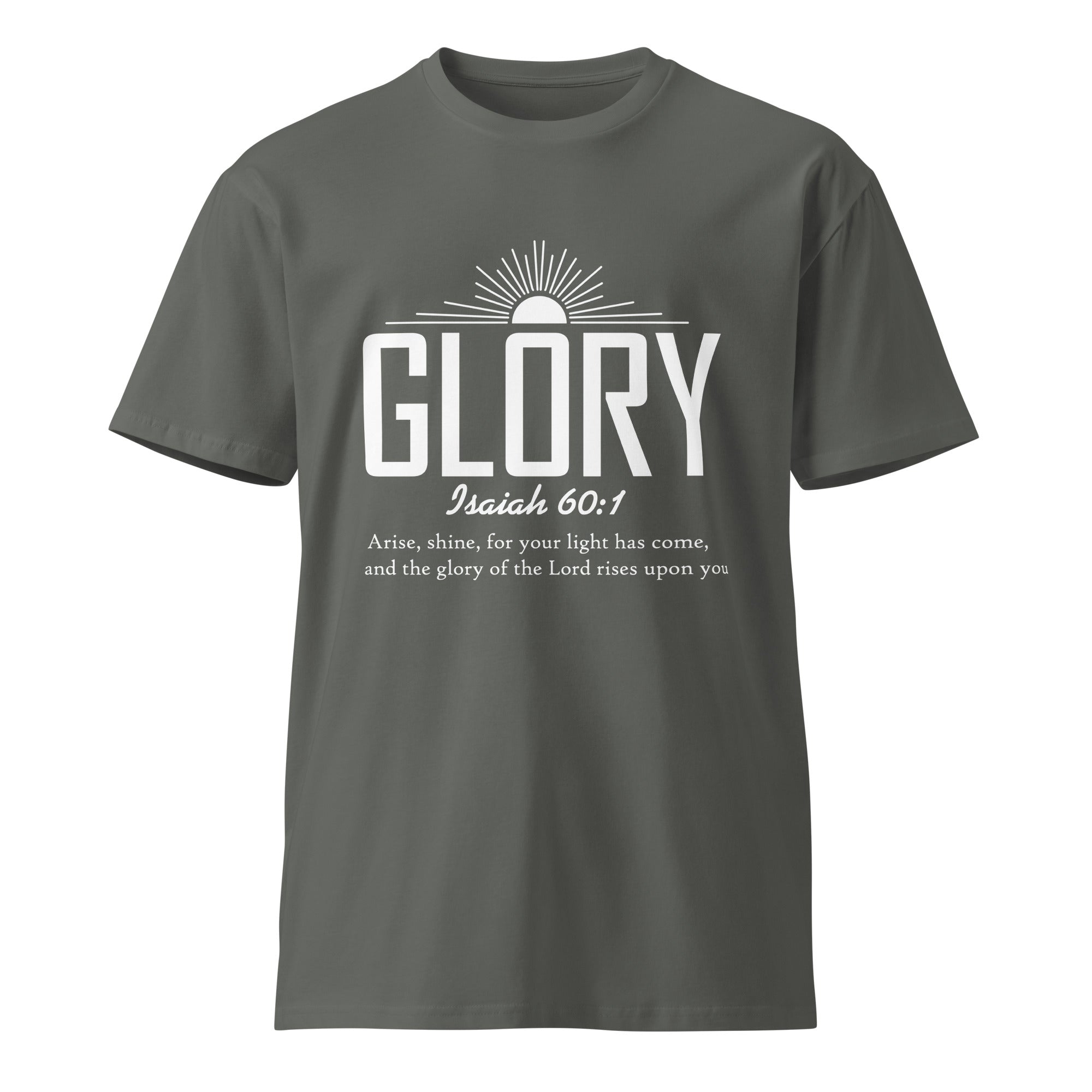 Glory Faith Inspirational Premium Unisex Cotton T-Shirt | Gallory Hive