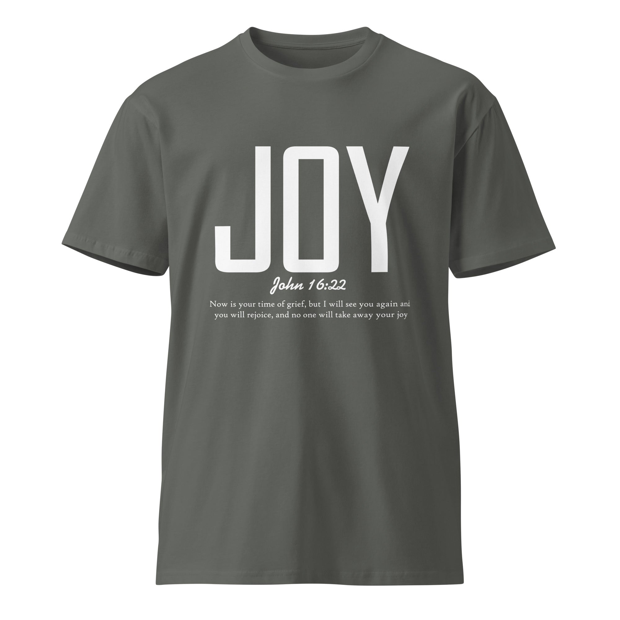 Joy Faith Inspirational Premium Unisex Cotton T-Shirt | Gallory Hive