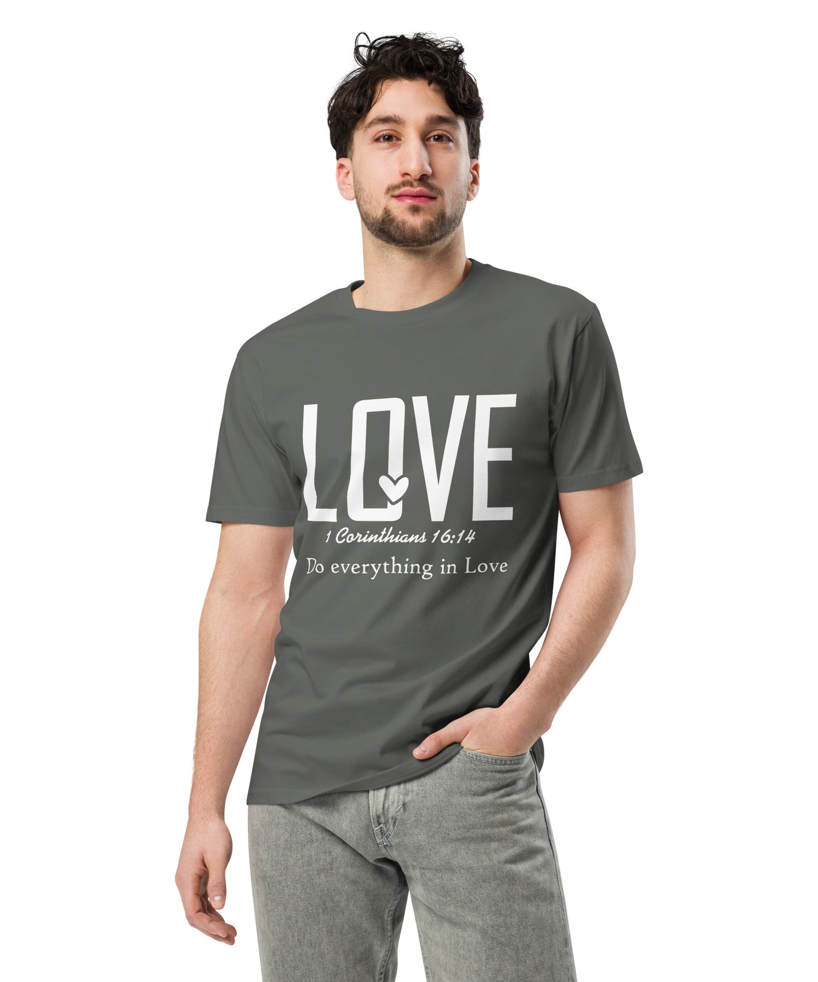 Love Faith Inspirational Premium Unisex Cotton T-Shirt | Gallory Hive