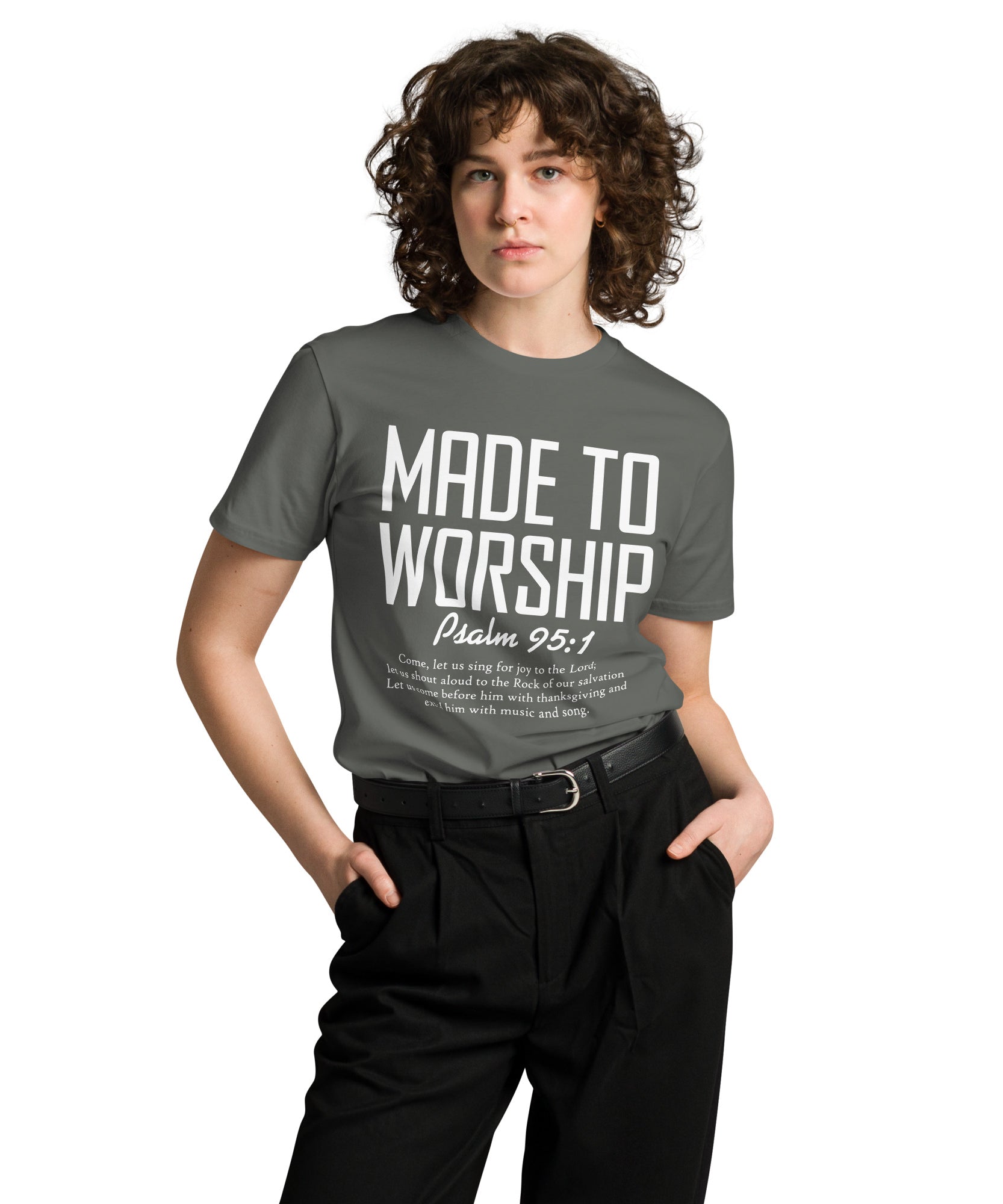 Made to Worship Inspirational Premium Cotton T-Shirt | Gallory Hive