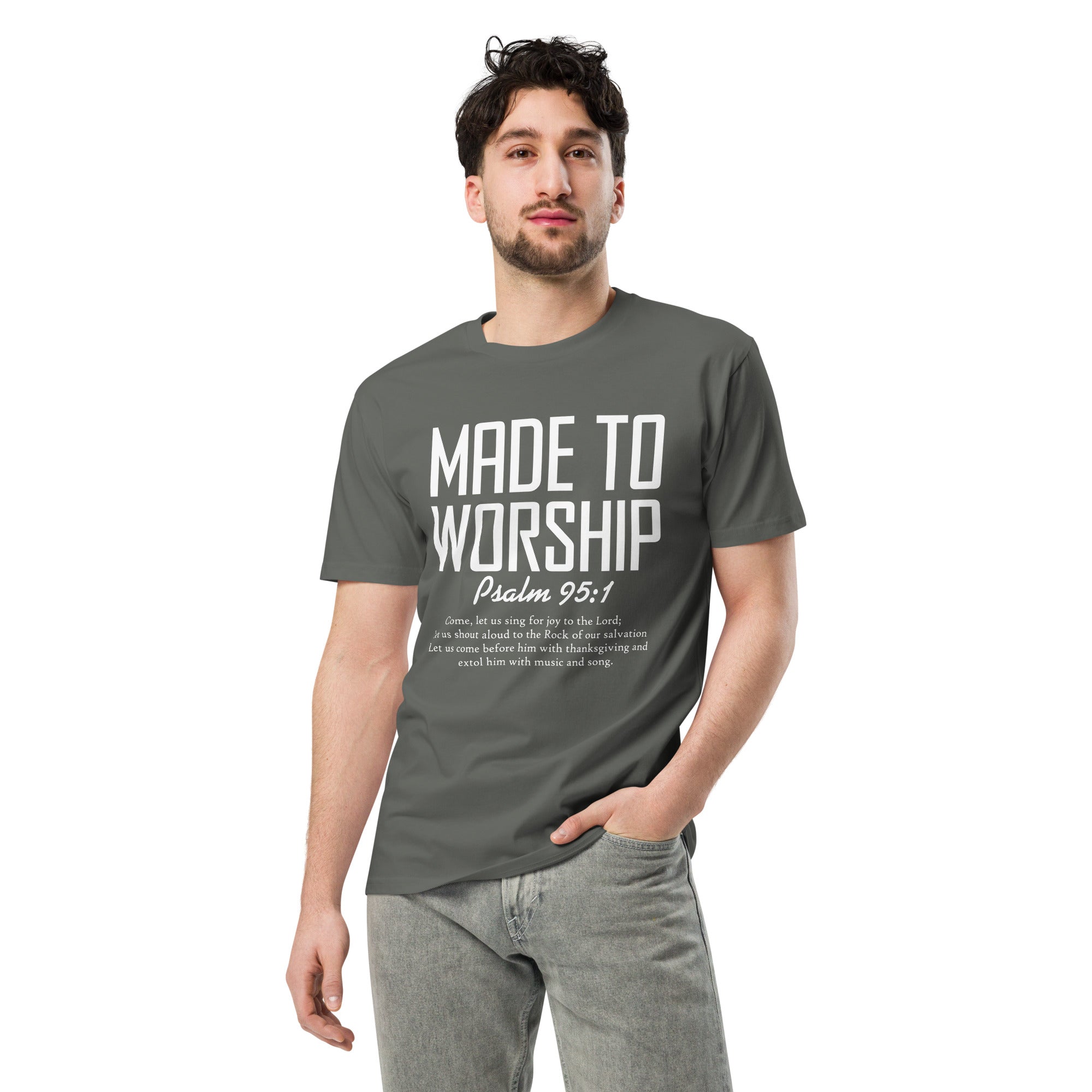 Made to Worship Inspirational Premium Cotton T-Shirt | Gallory Hive