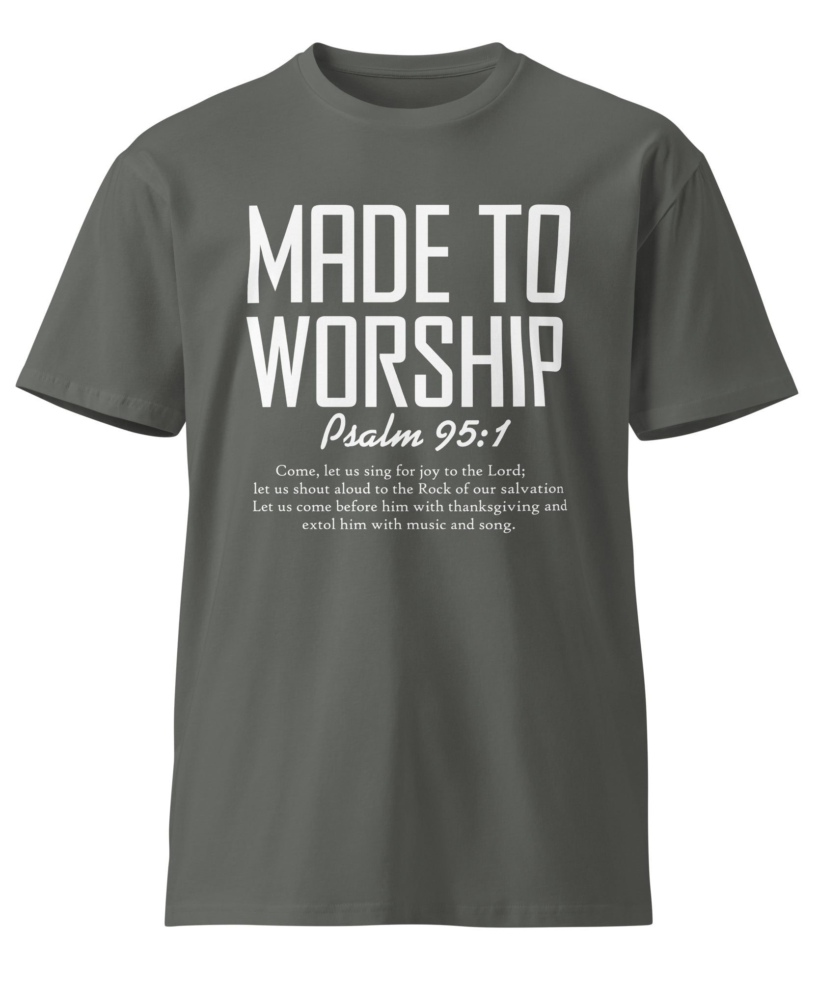 Made to Worship Inspirational Premium Cotton T-Shirt | Gallory Hive
