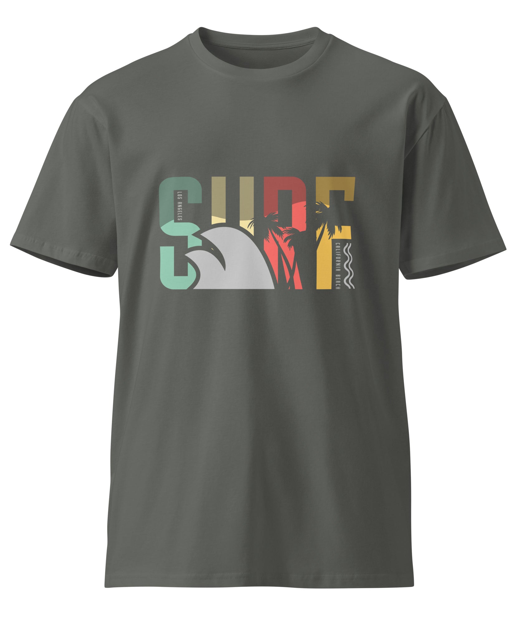 Retro Surf Beach Premium Unisex Cotton T-Shirt | Gallory Hive