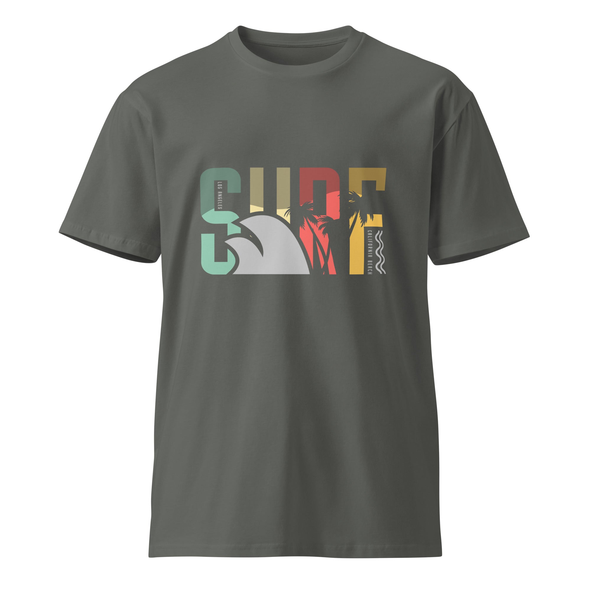 Retro Surf Beach Premium Unisex Cotton T-Shirt | Gallory Hive