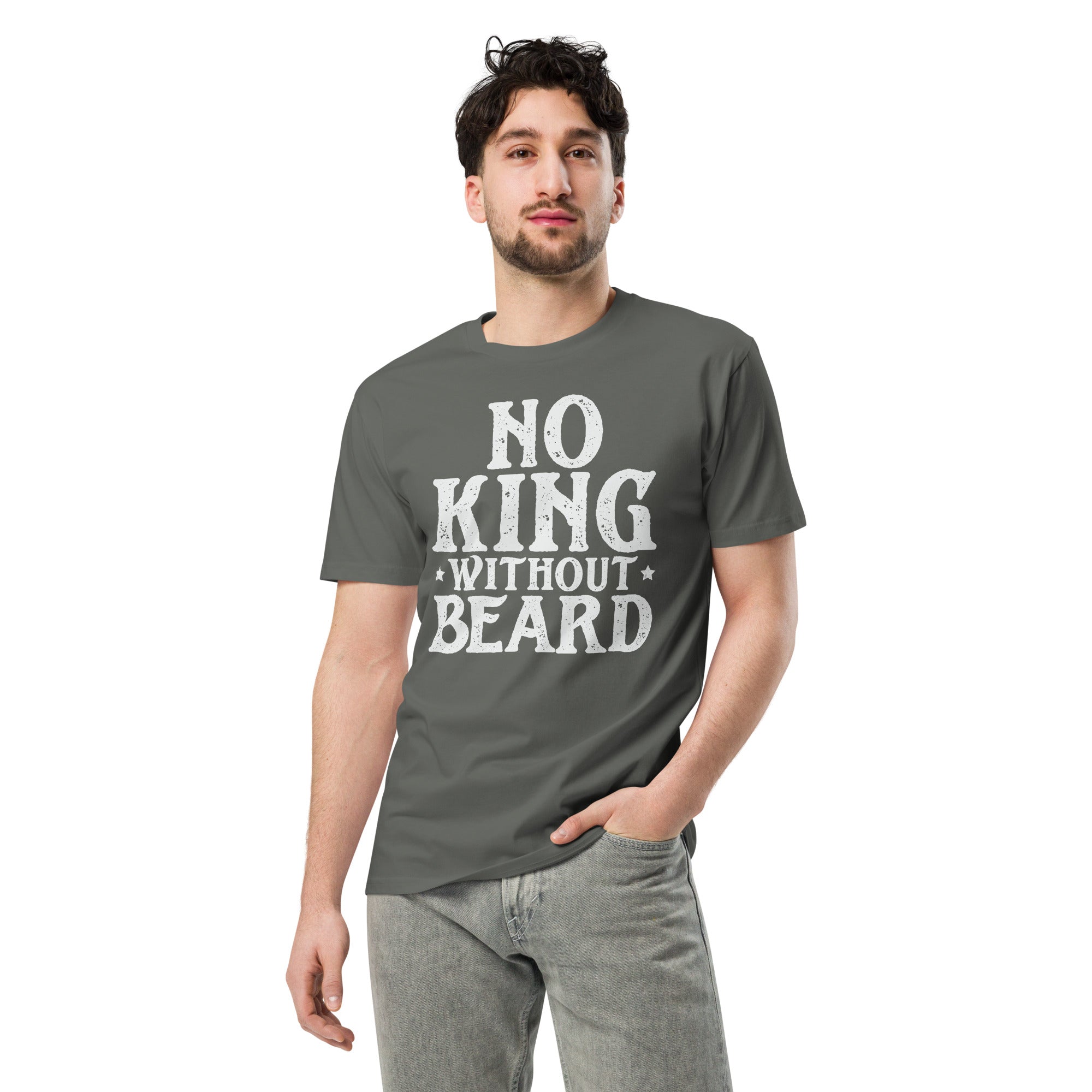 No King Without Beard Unisex Premium Cotton T-Shirt | Gallory Hive