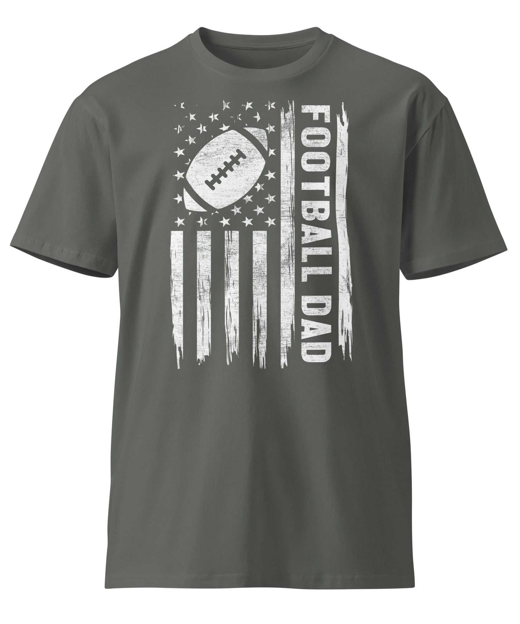 Football Dad American Flag Unisex Cotton T-Shirt