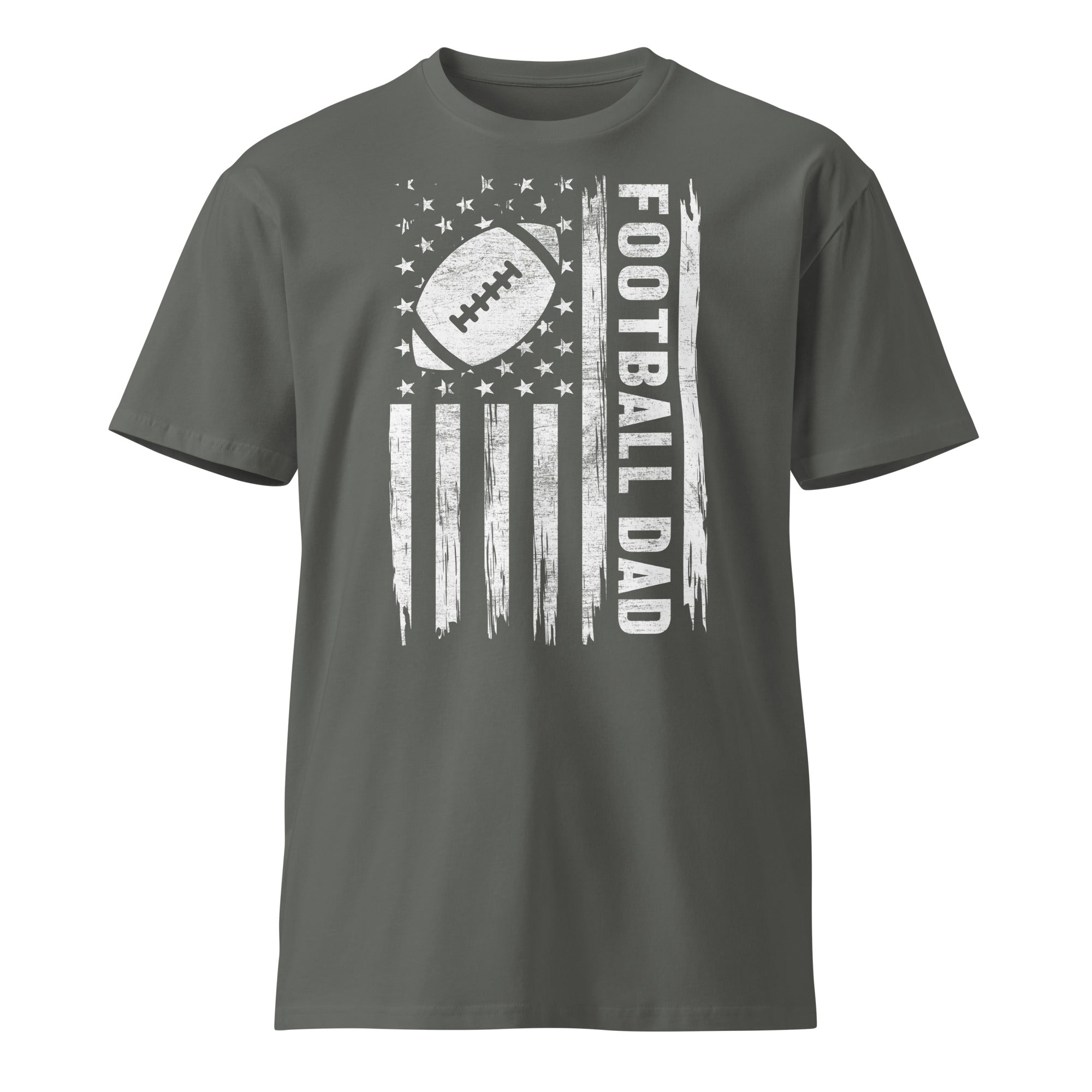 Football Dad American Flag Unisex Cotton T-Shirt