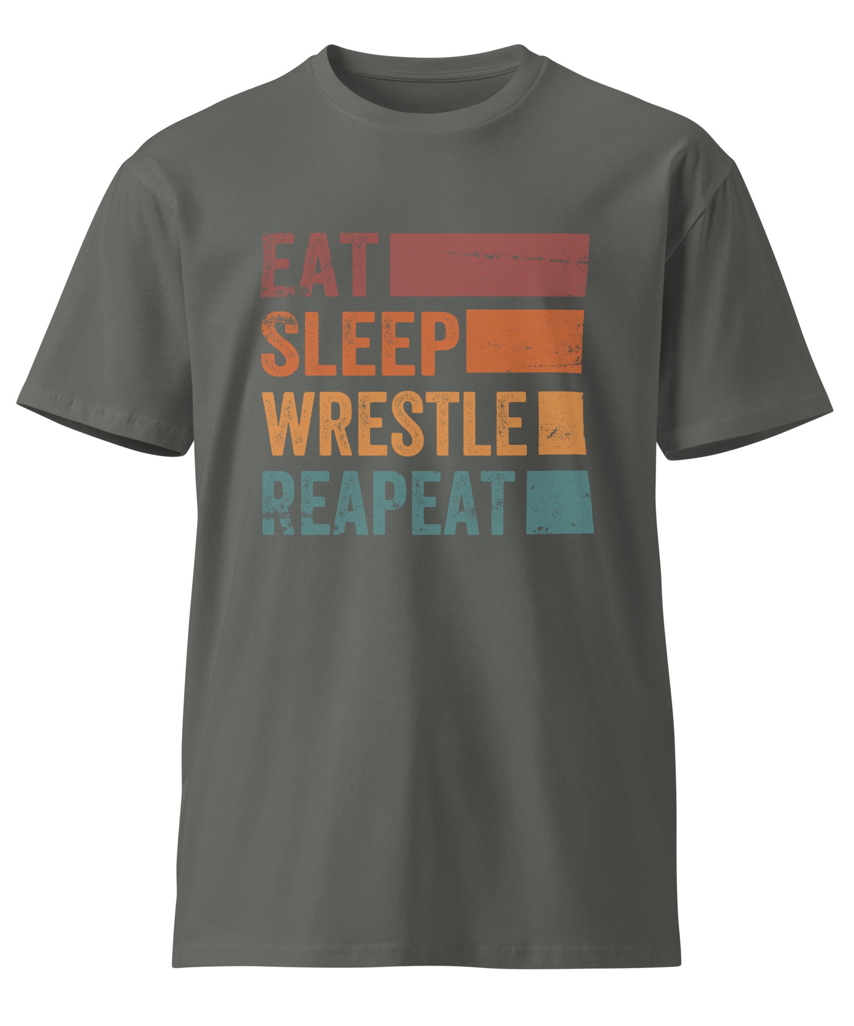 Eat Sleep Wrestle Repeat Wrestling Unisex Premium T-Shirt | Gallory Hive