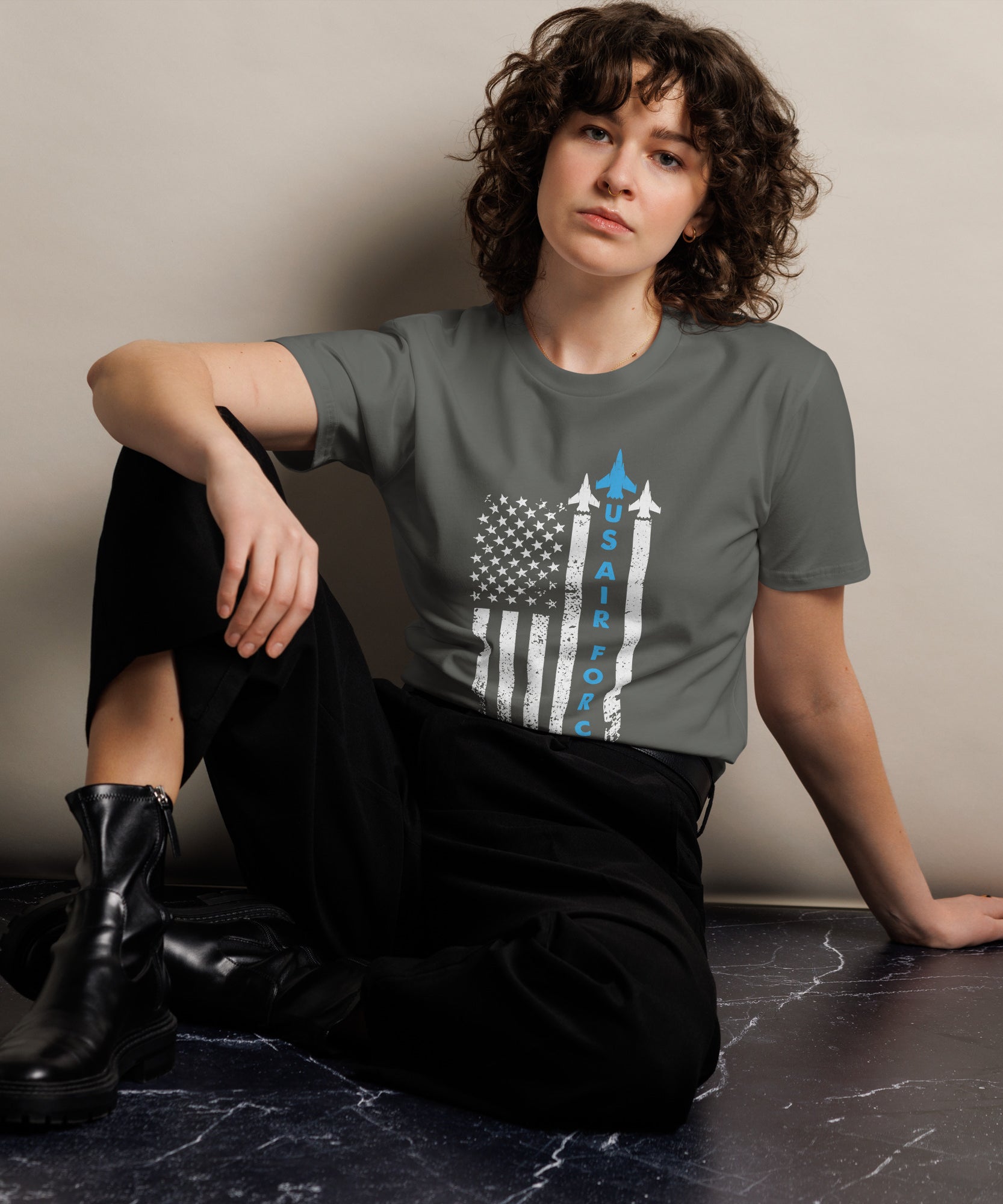US Air Force Patriotic Cotton Unisex T-Shirt | Gallory Hive