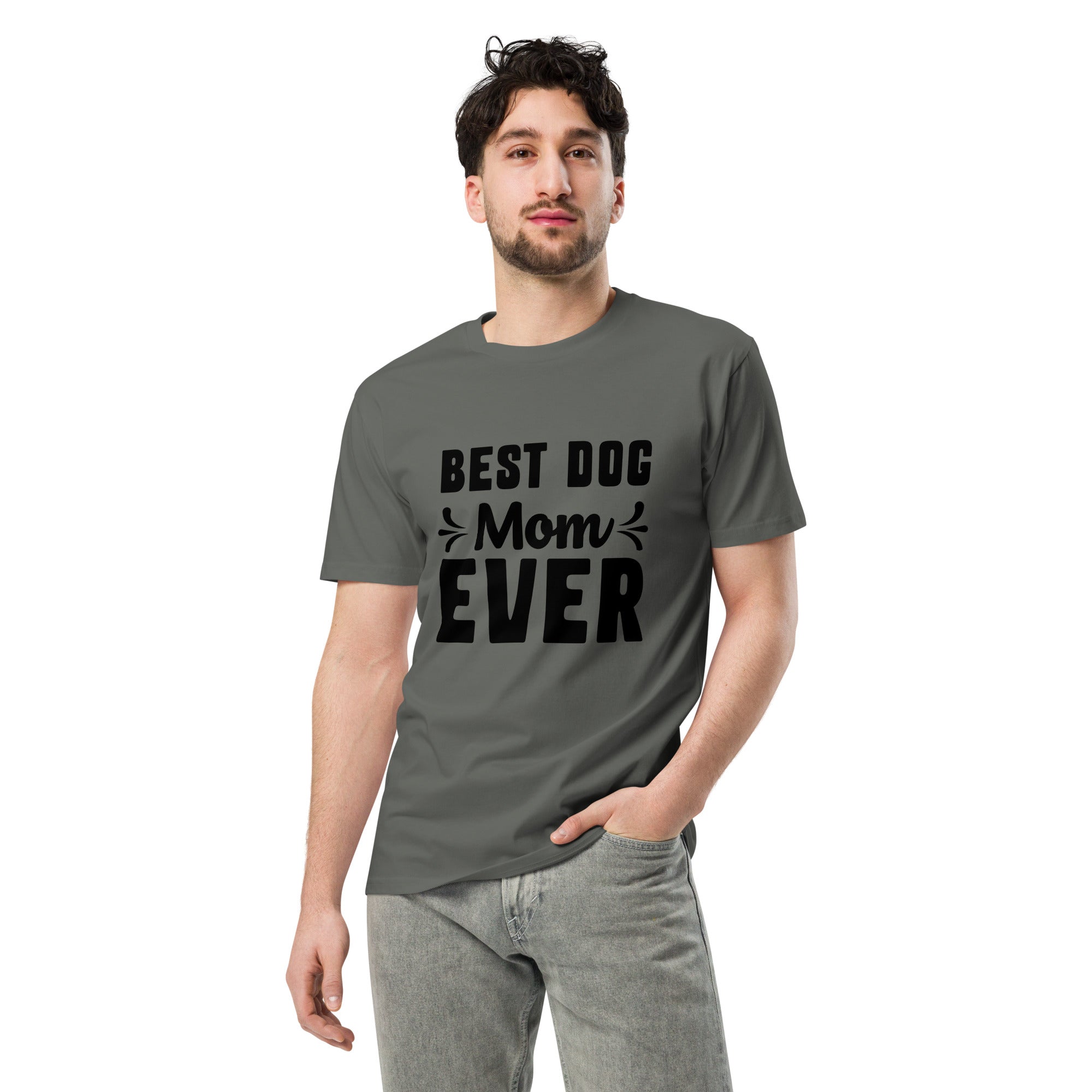 Best Dog Mom Premium Unisex Cotton T-Shirt | Gallory Hive