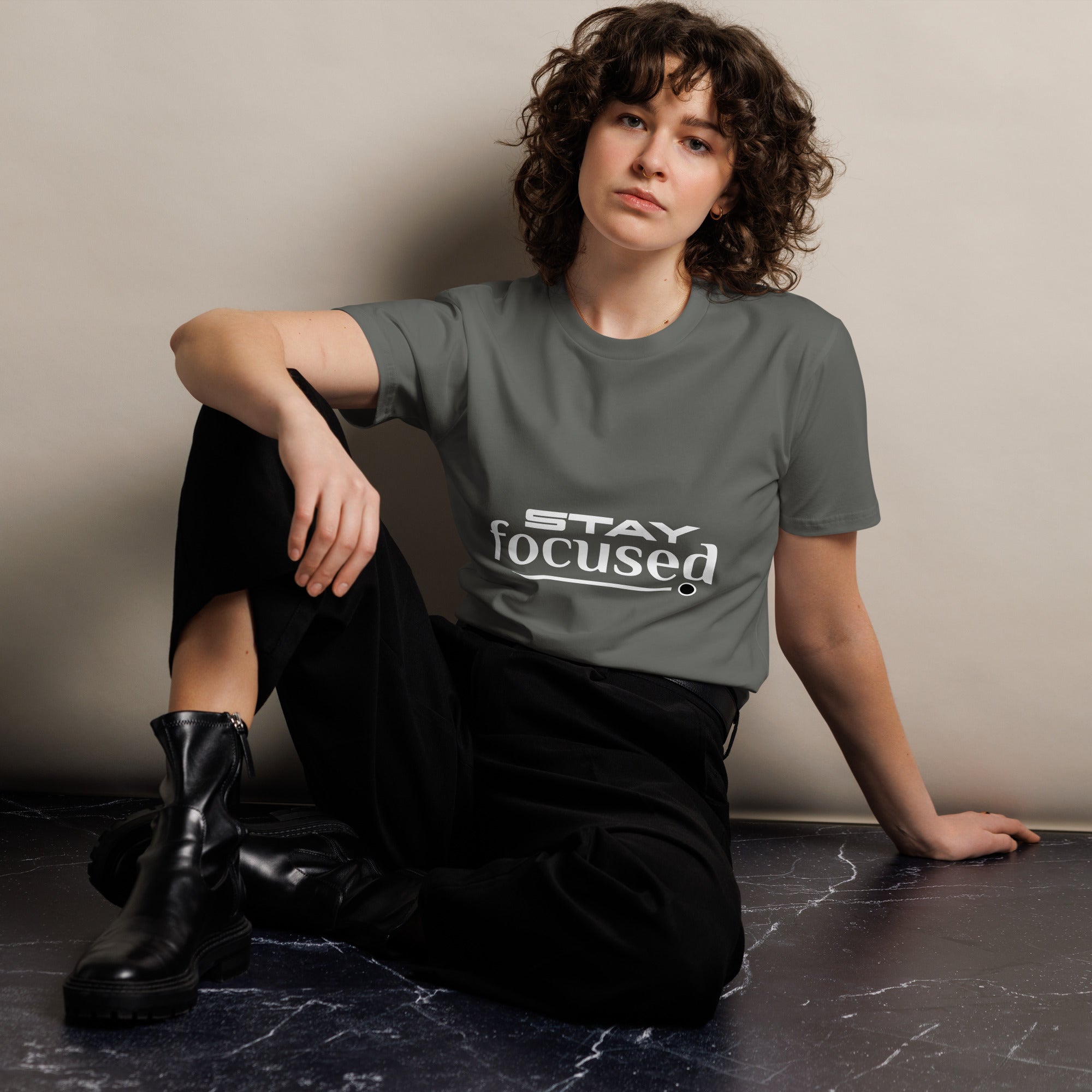 Stay Focused Unisex Premium Cotton T-Shirt | Gallory Hive