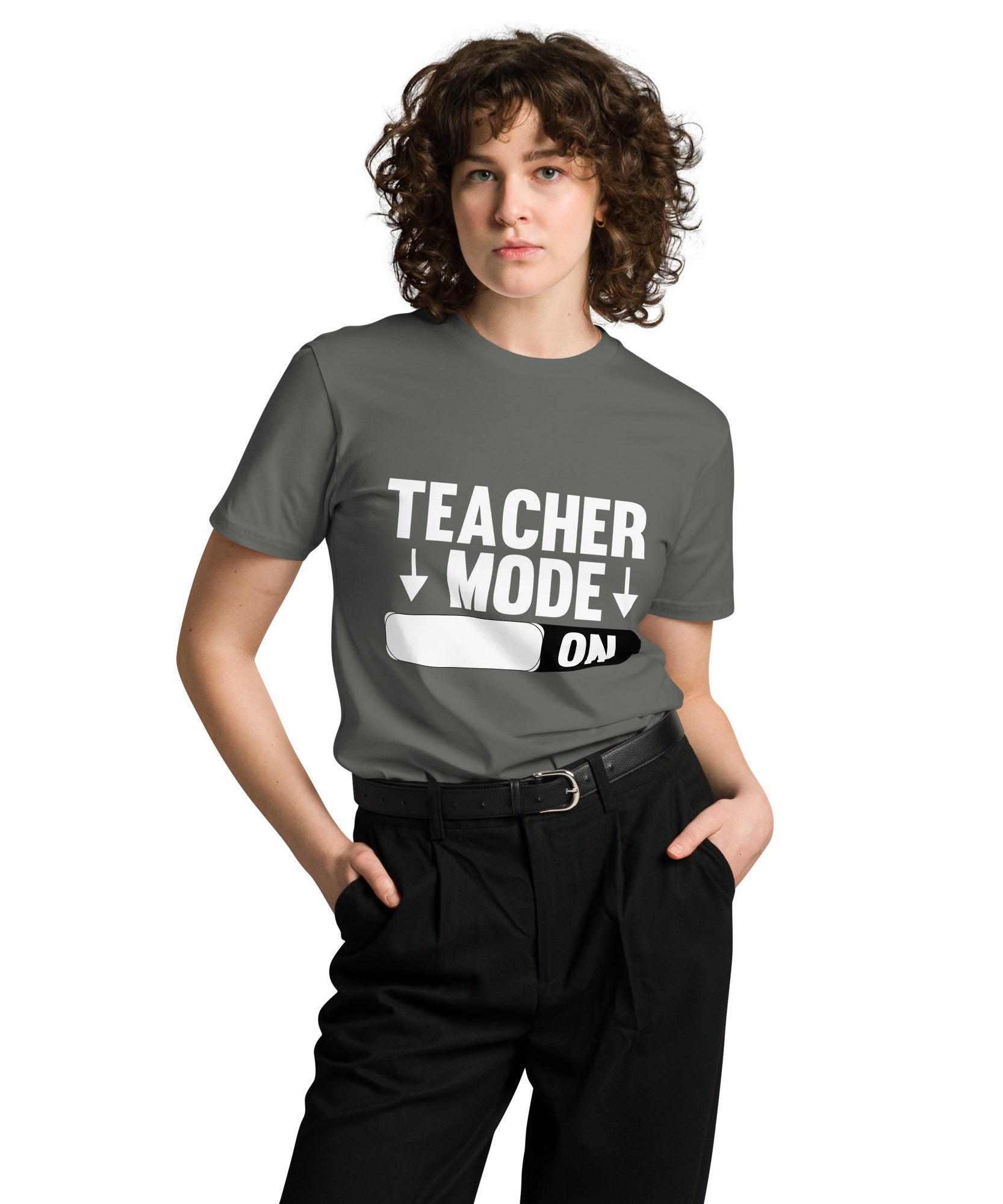 Teacher Mode On Graphic Premium Cotton T-Shirt | Gallory Hive