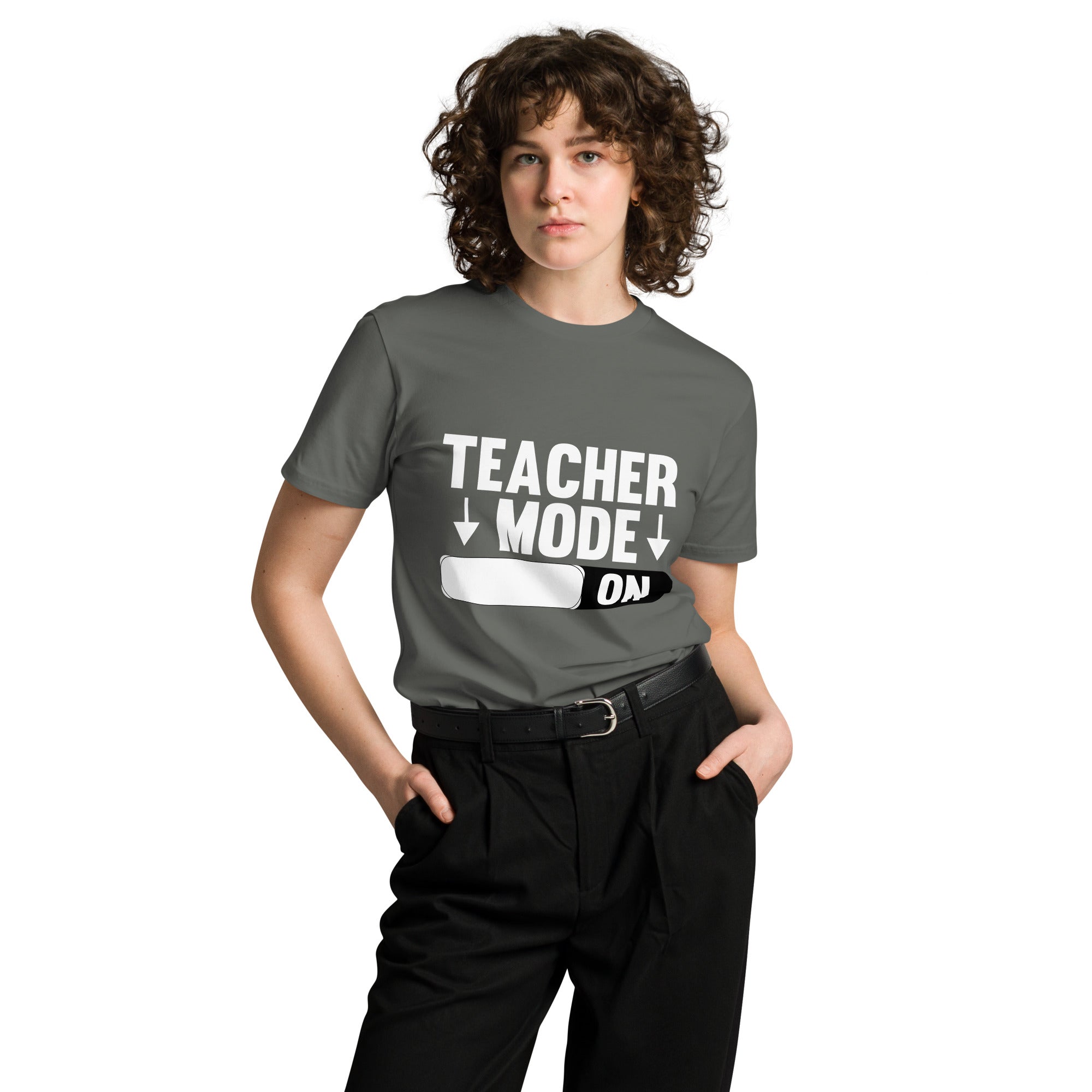 Teacher Mode On Graphic Premium Cotton T-Shirt | Gallory Hive