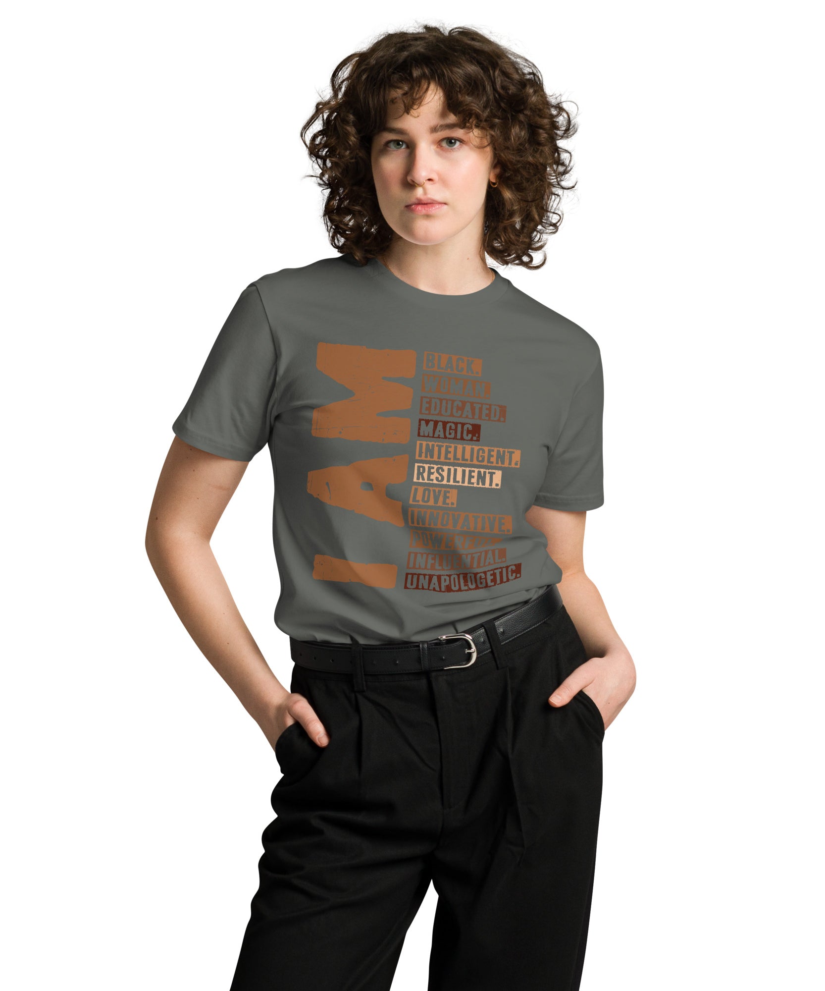 Powerful Black Woman Quote Premium Cotton T-Shirt | Gallory Hive