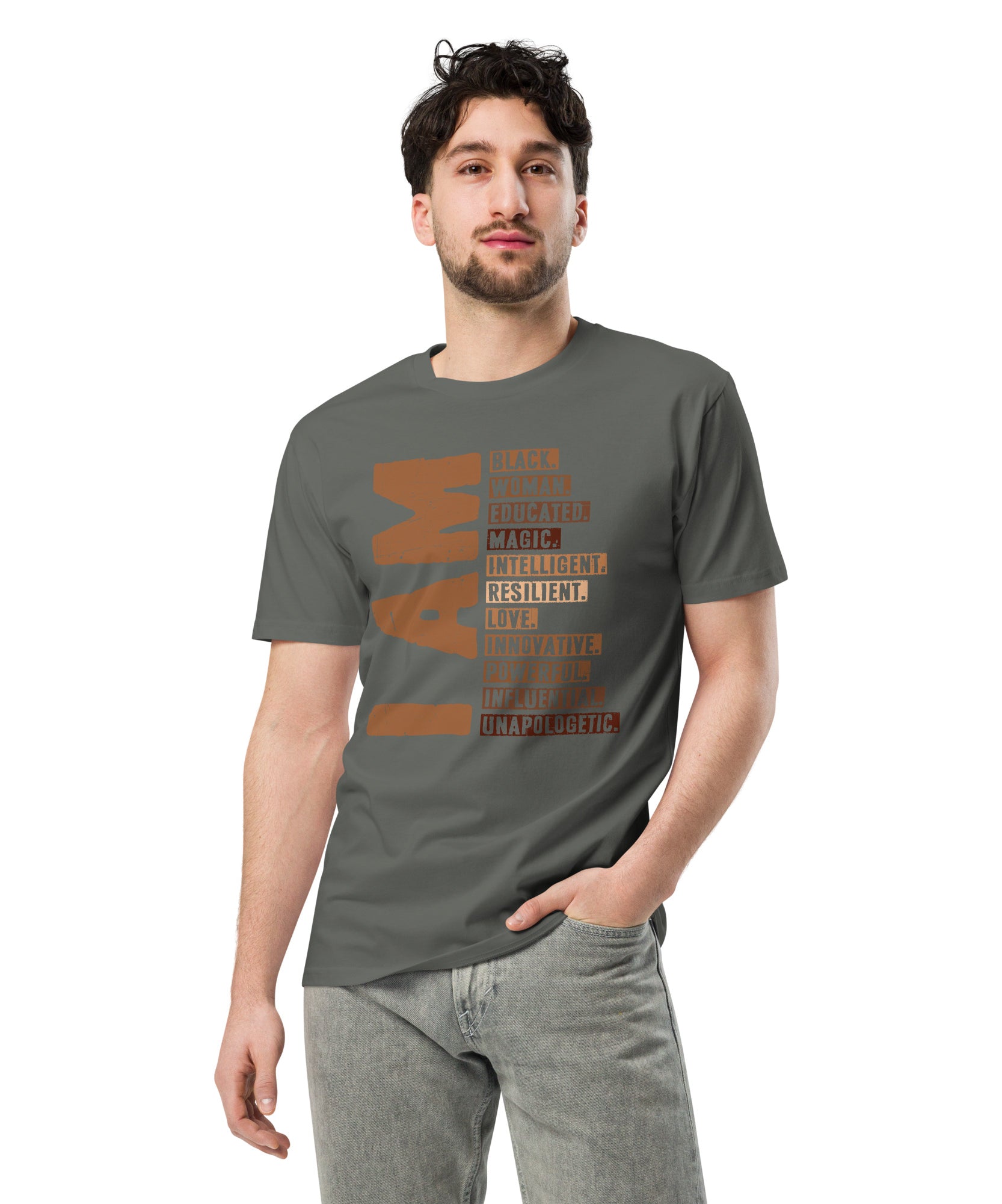 Powerful Black Woman Quote Premium Cotton T-Shirt | Gallory Hive