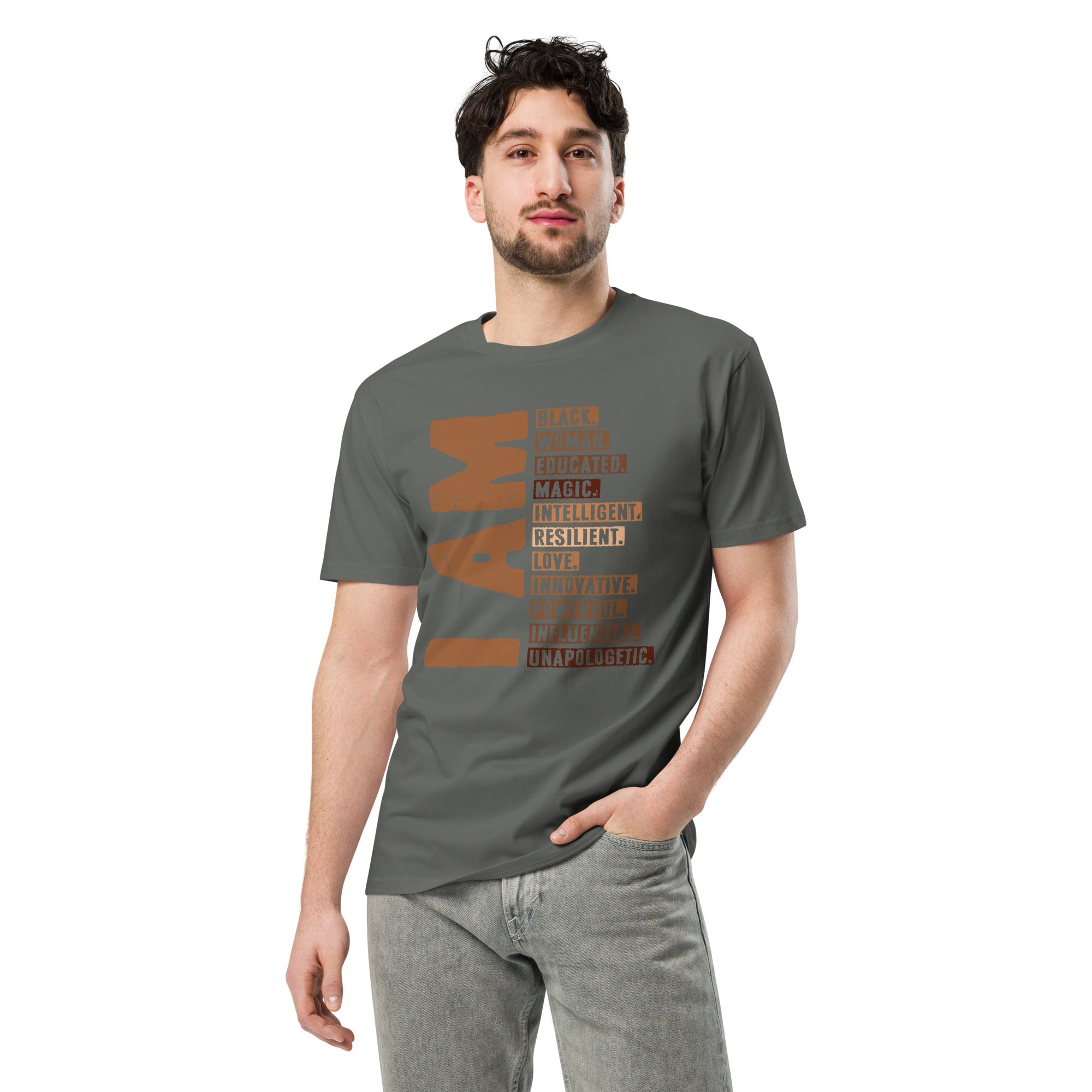 Powerful Black Woman Quote Premium Cotton T-Shirt | Gallory Hive