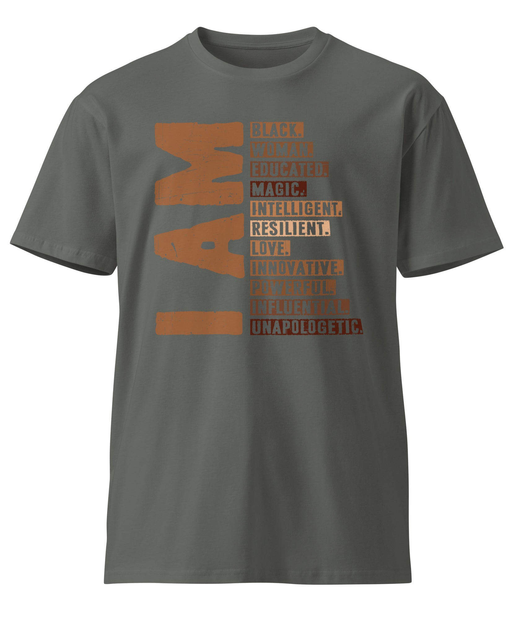 Powerful Black Woman Quote Premium Cotton T-Shirt | Gallory Hive