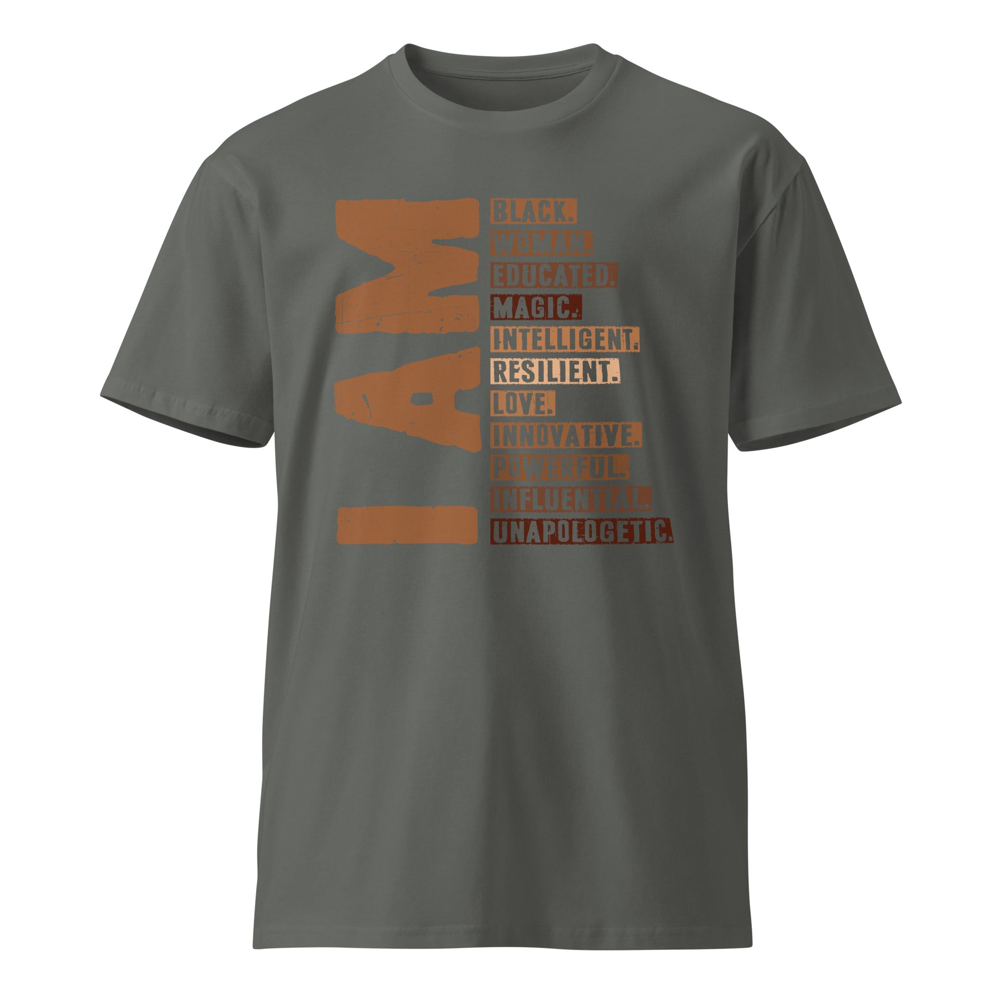 Powerful Black Woman Quote Premium Cotton T-Shirt | Gallory Hive