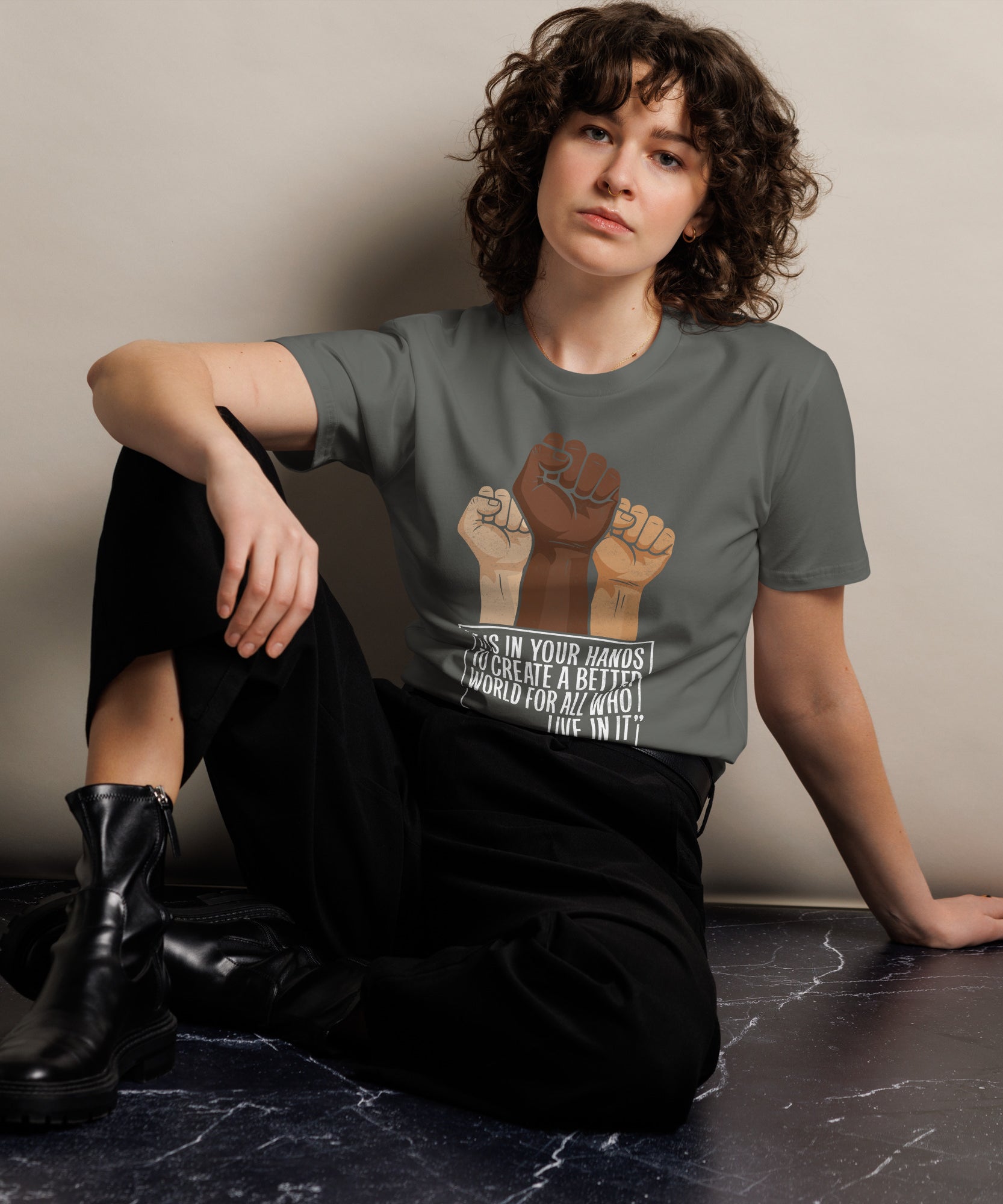 Mandela Inspirational Unisex Premium Cotton T-Shirt | Gallory Hive