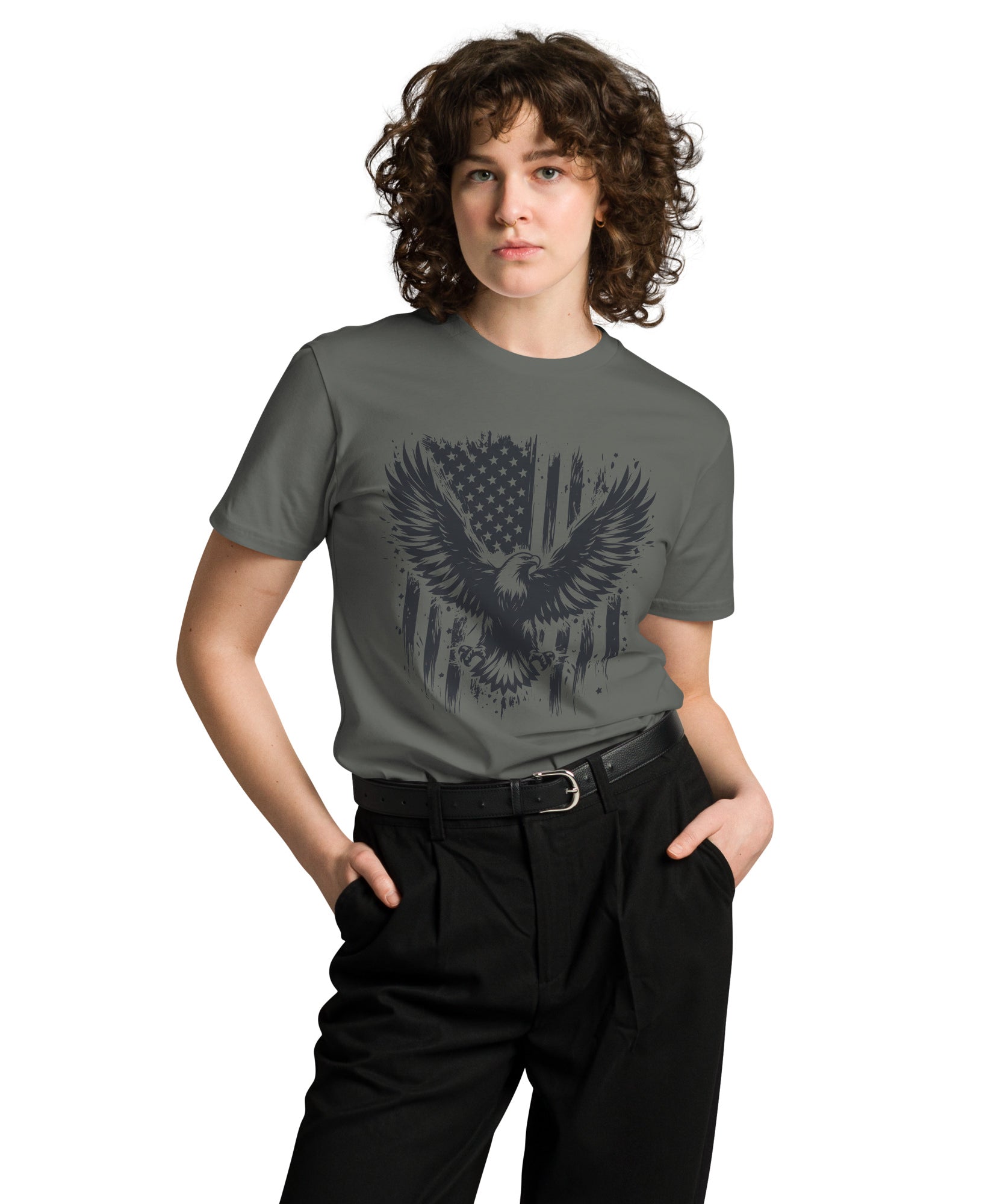 American Eagle Unisex Cotton T-Shirt | Gallory Hive