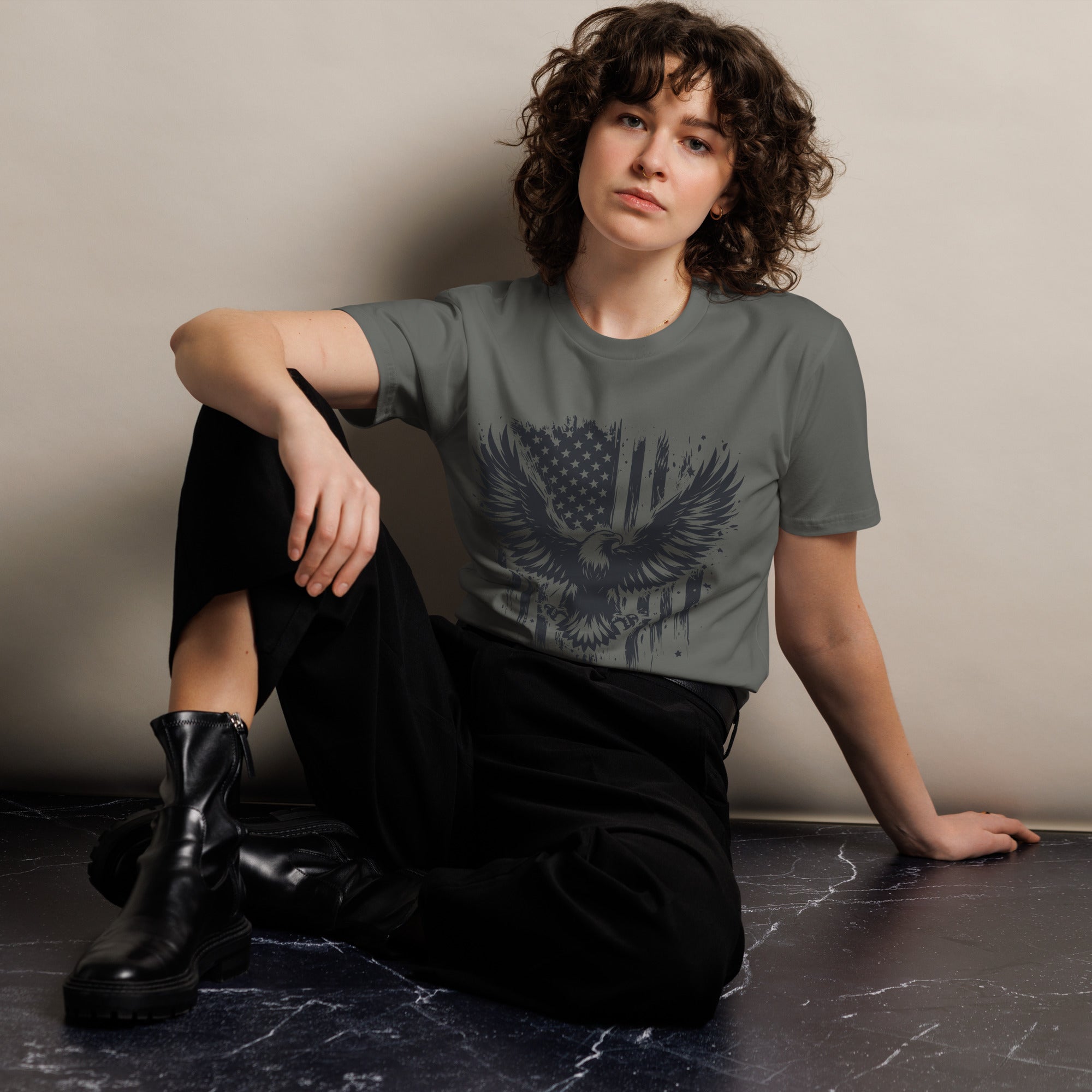 American Eagle Unisex Cotton T-Shirt | Gallory Hive