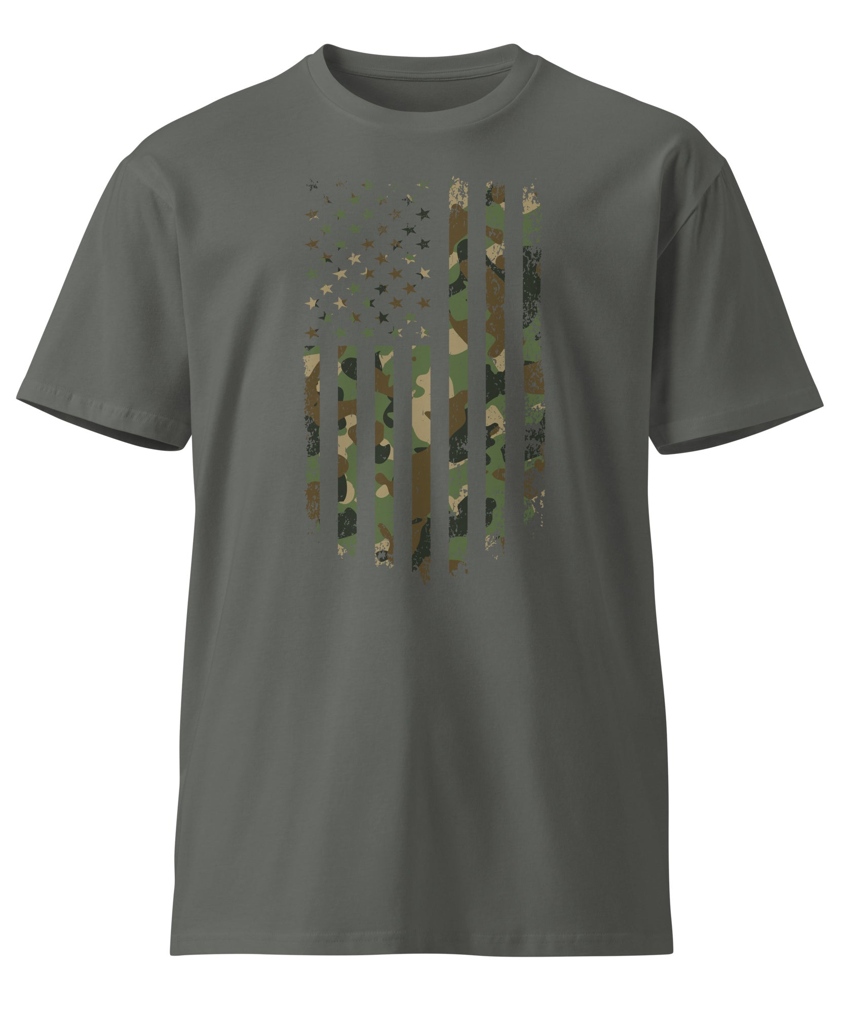 Military Style USA Flag Premium Cotton T-Shirt | Gallory Hive